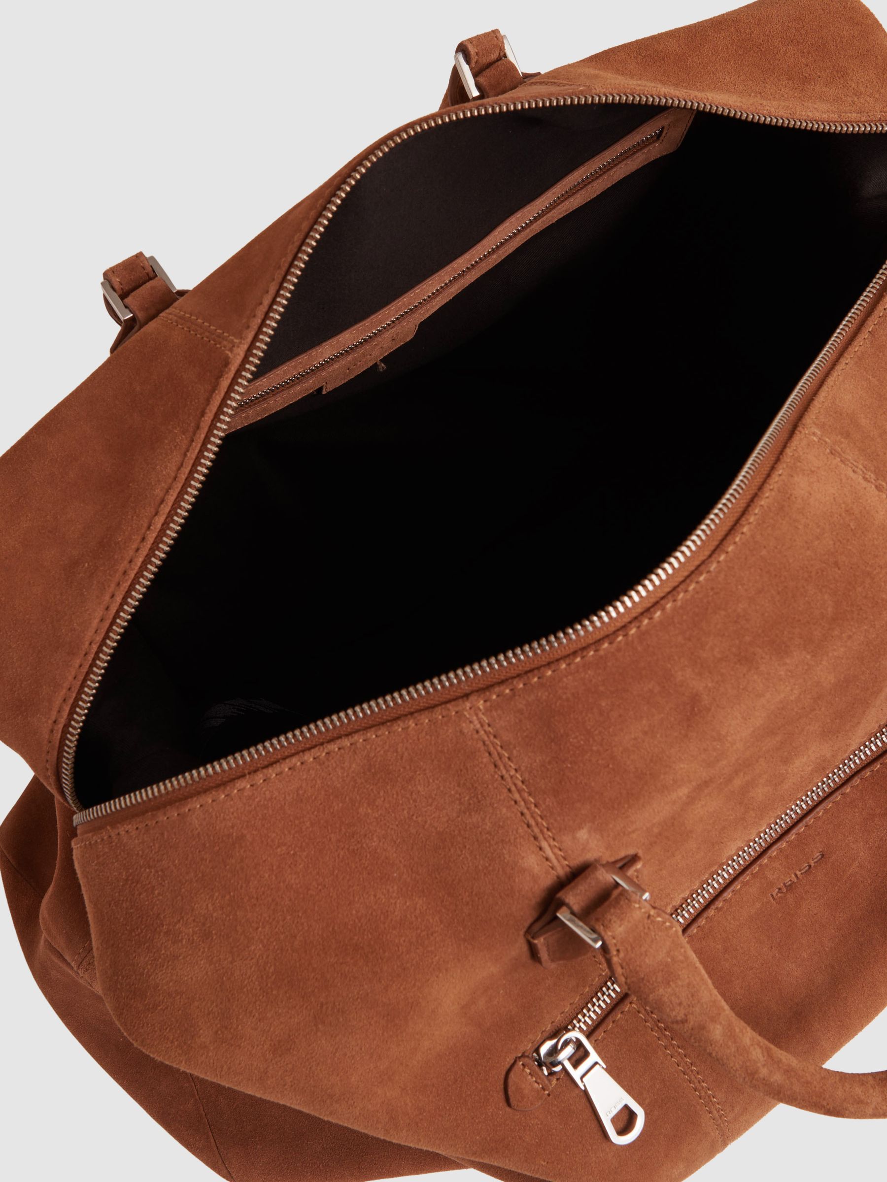 Suede Holdall in Light Tan