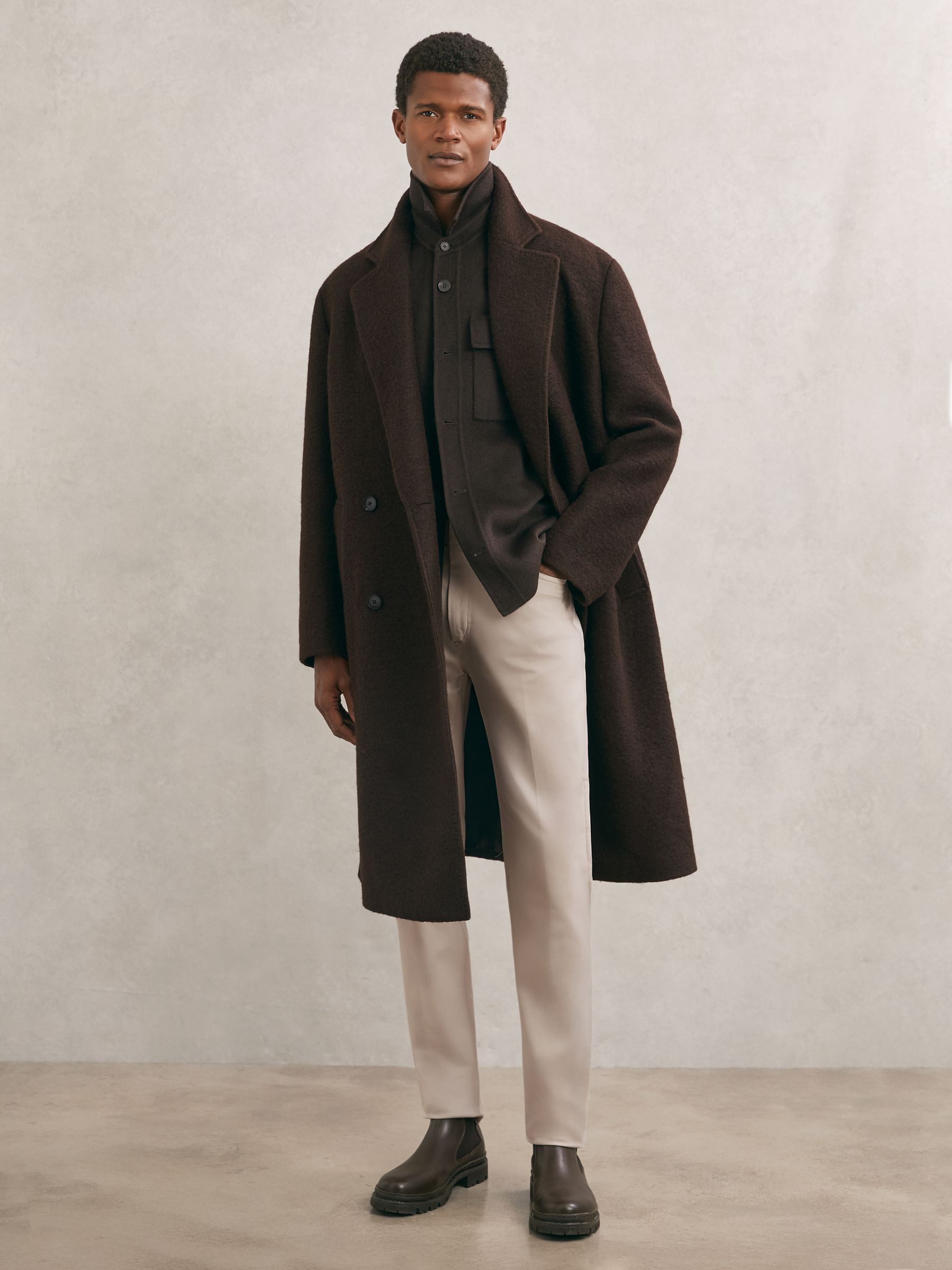 Slim-Fit Five-Pocket Trousers in Stone