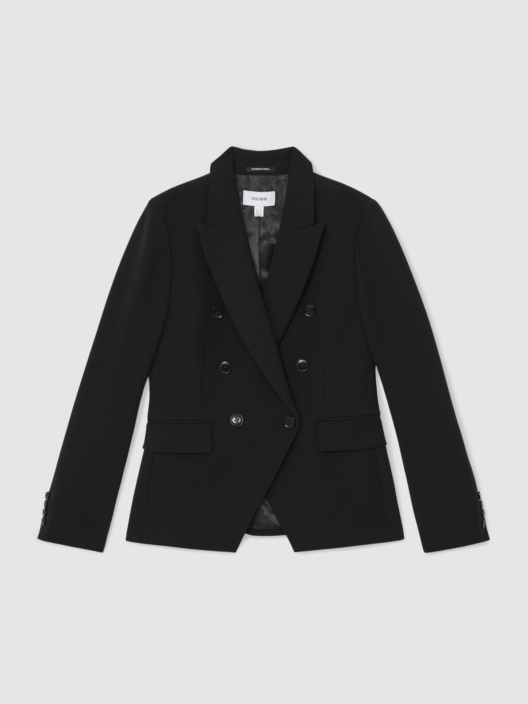 Double-Breasted Suit Blazer in Black