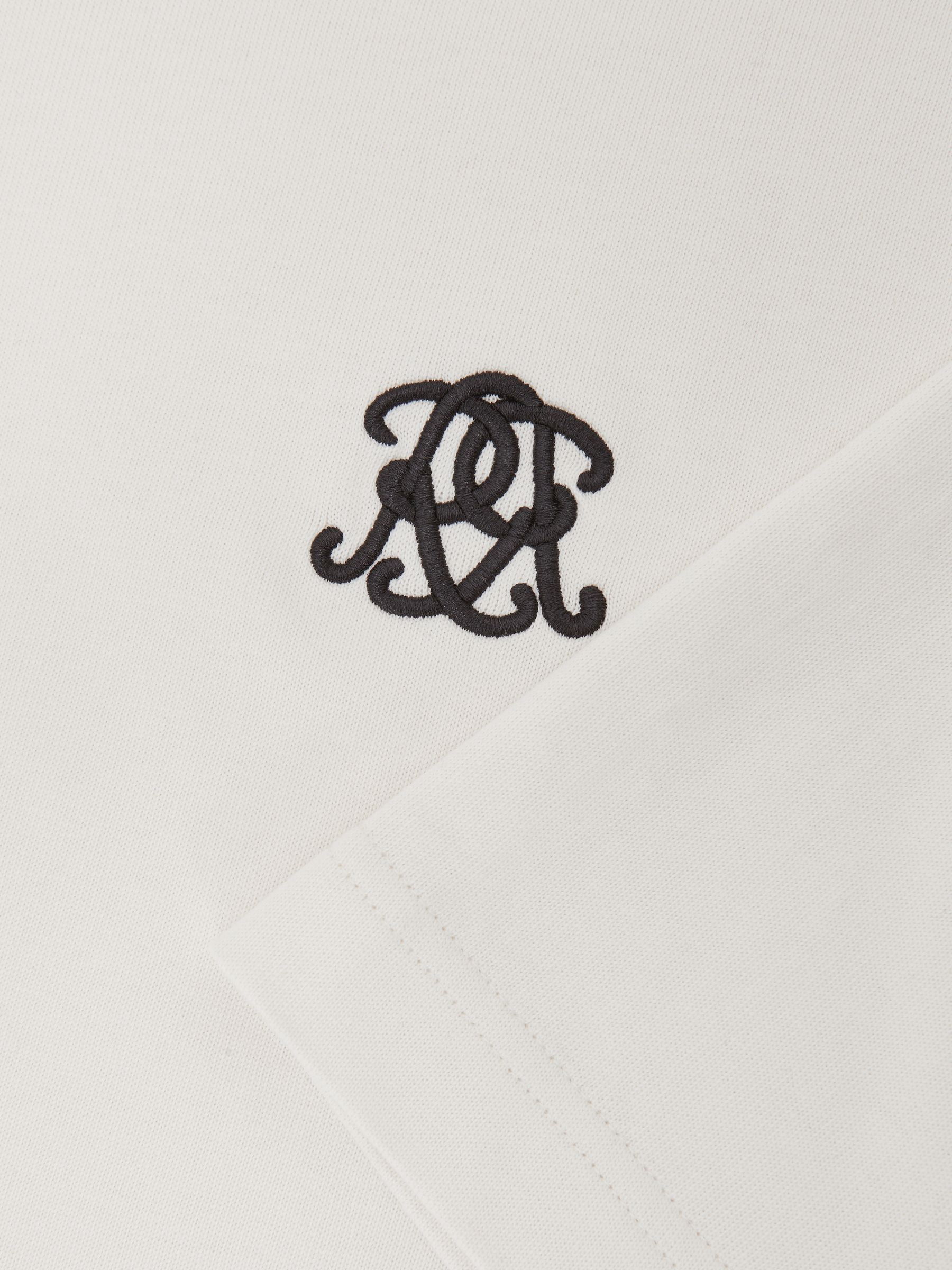 Monogram Cotton Oversized T-Shirt in Off White