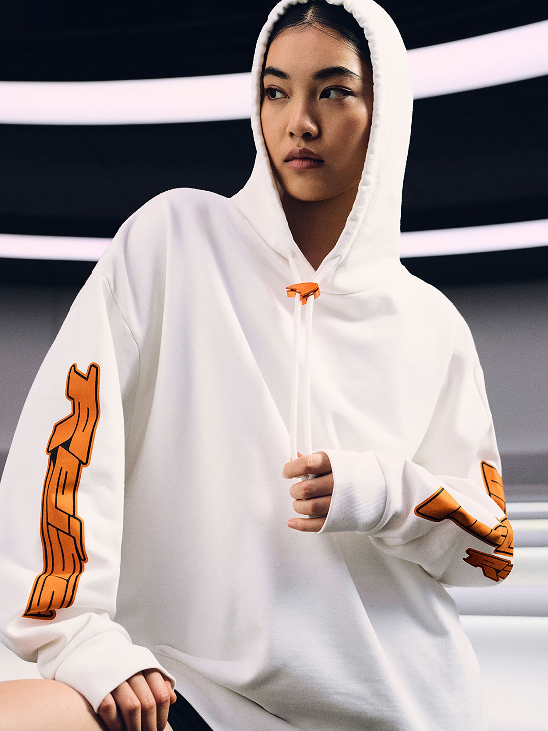McLaren F1 Team Oversize Toggle Hoodie Unisex Fit in Papaya Orange