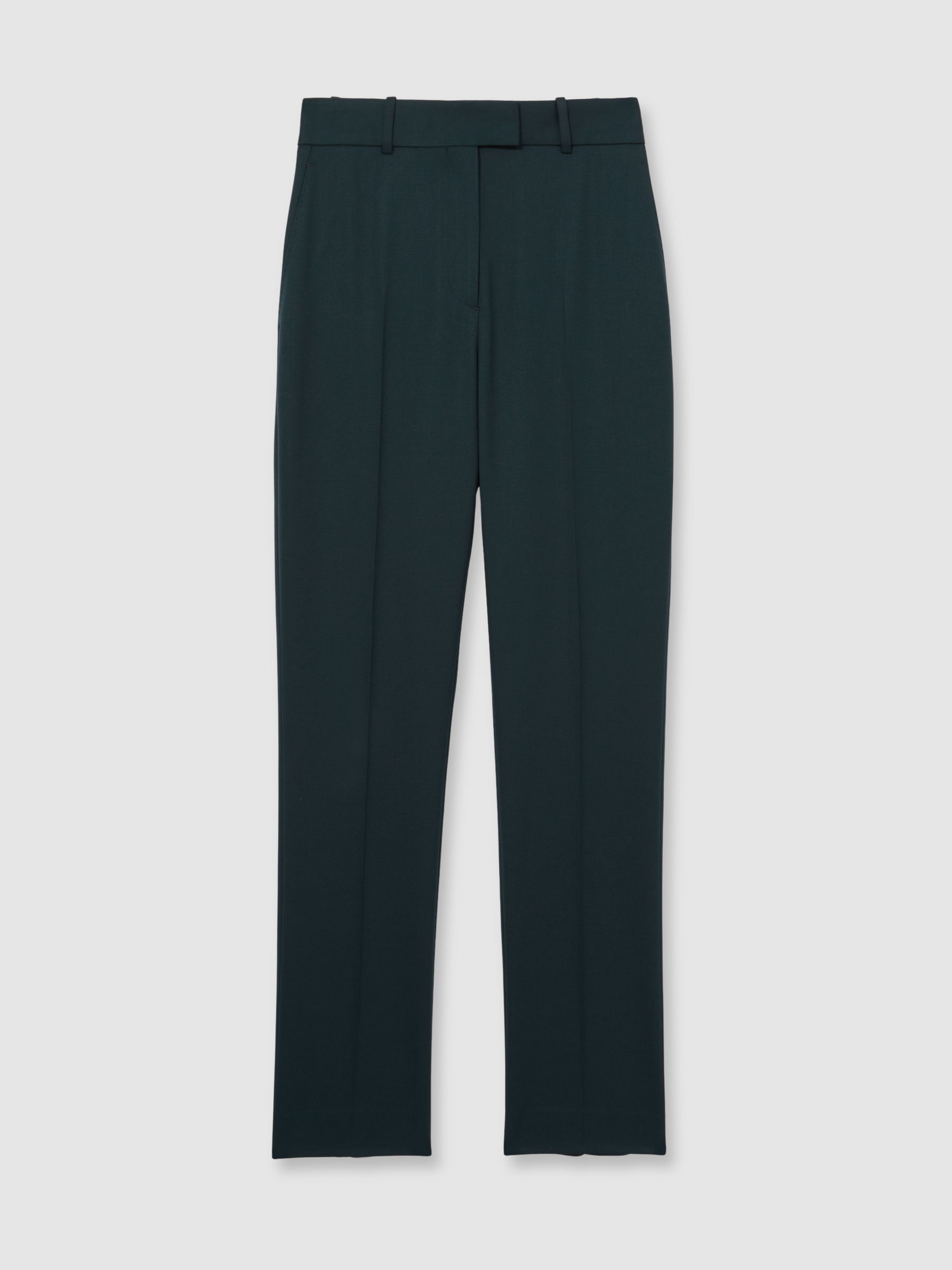 Petite Wool-Blend Slim-Fit Suit Trousers in Green