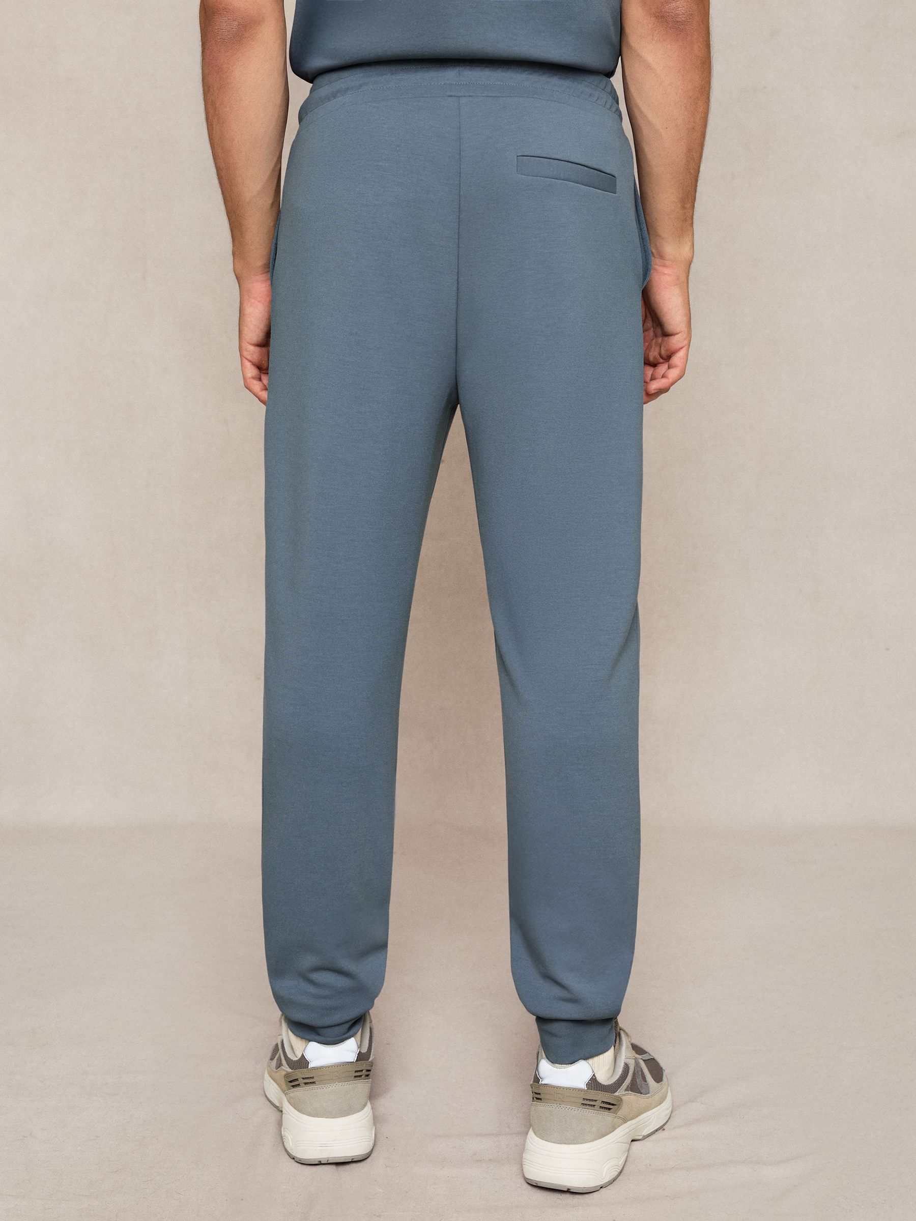 Stretch-Jersey Tailored Joggers in Airforce Blue