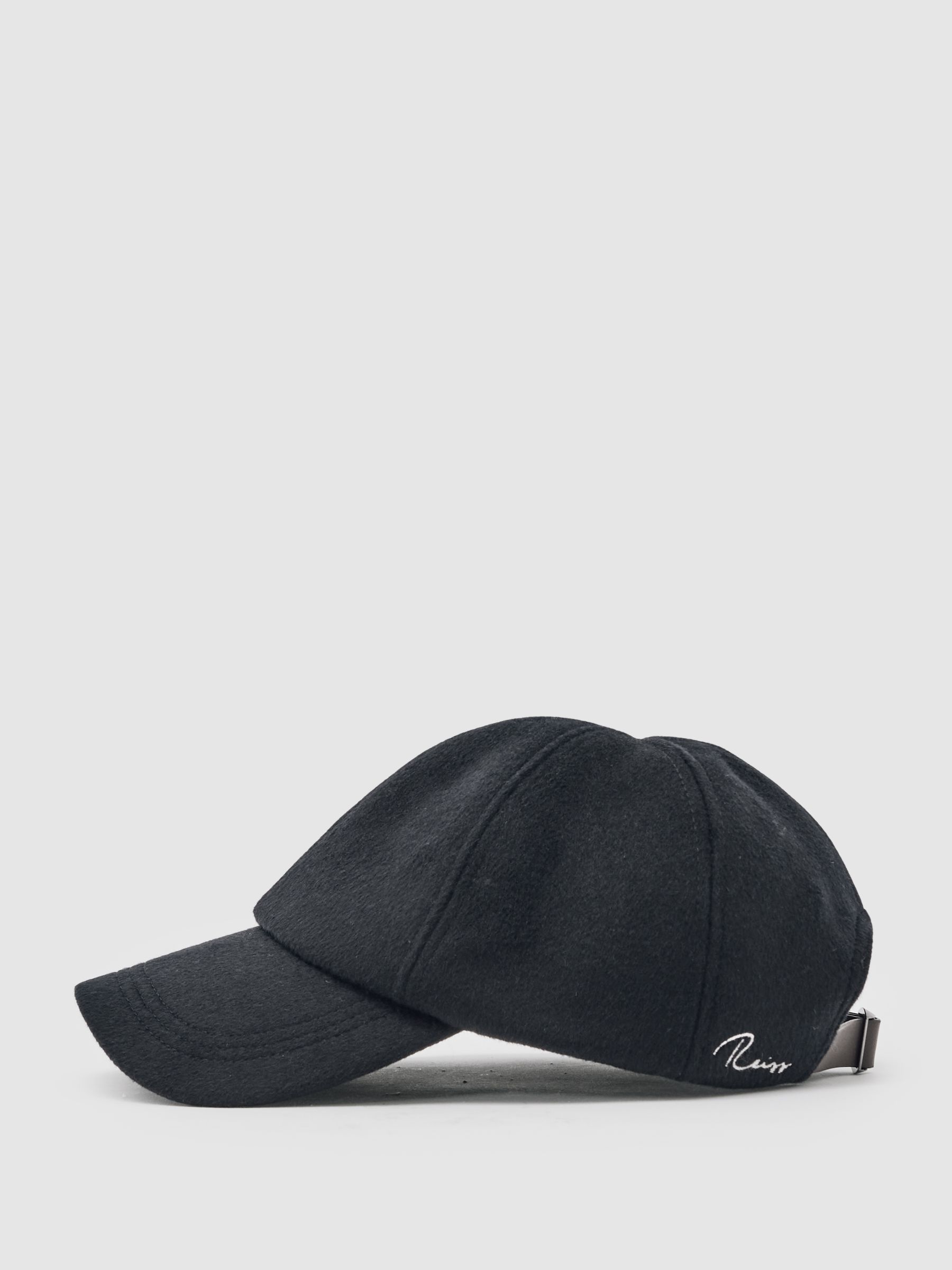 Wool-Blend Baseball Cap in Navy