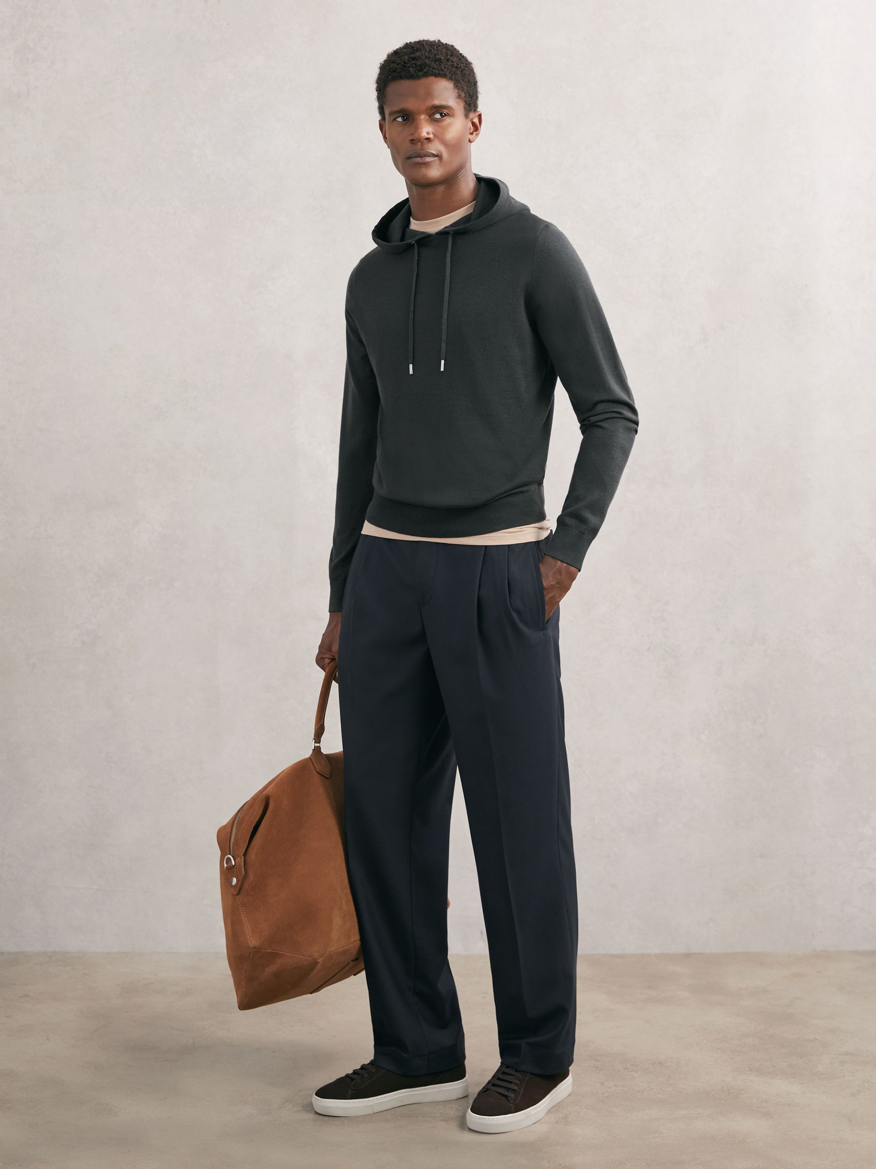 Hoodie in Bottle Green