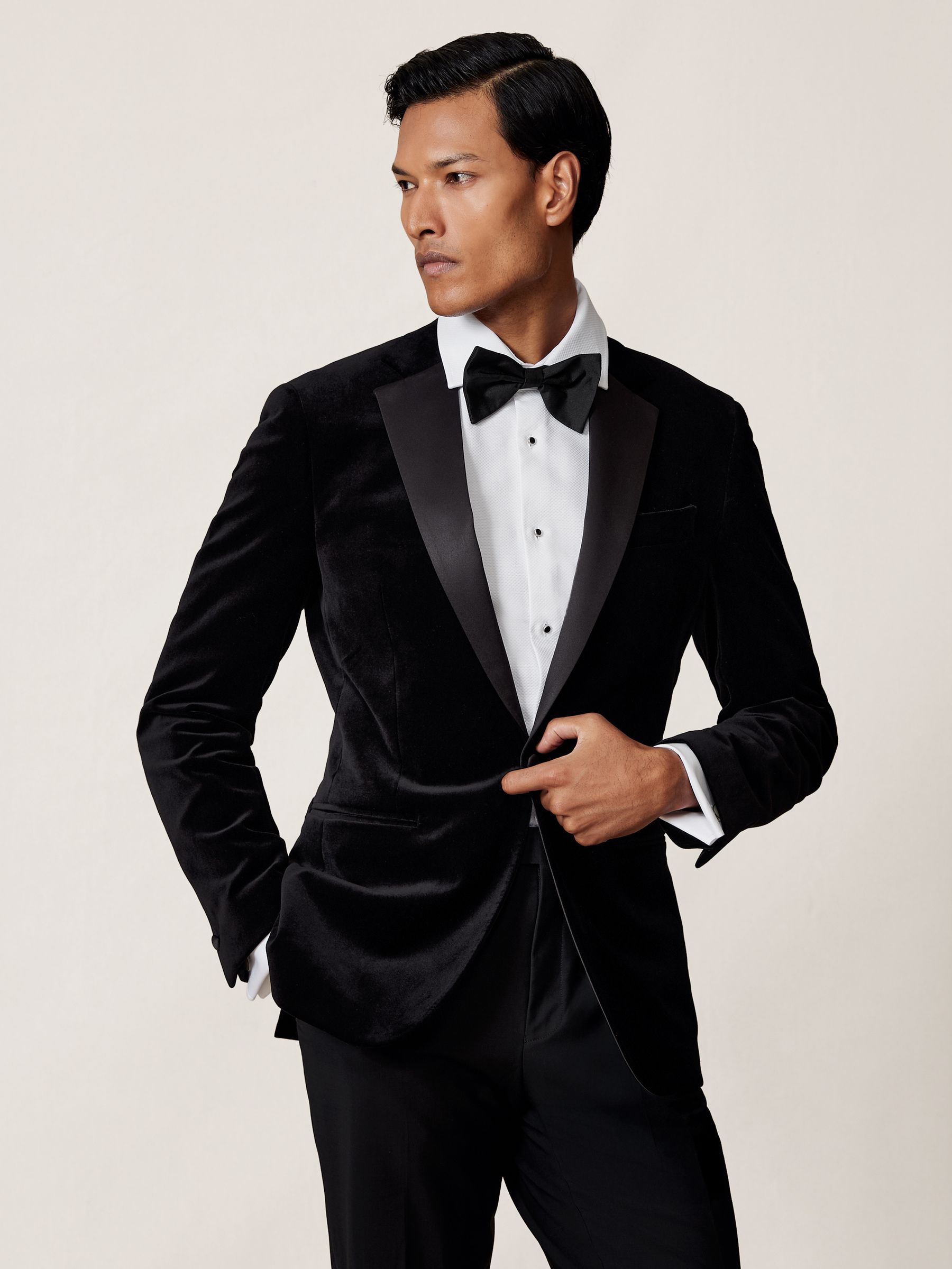 Slim Fit Cotton Double-Cuff Dinner Shirt in White