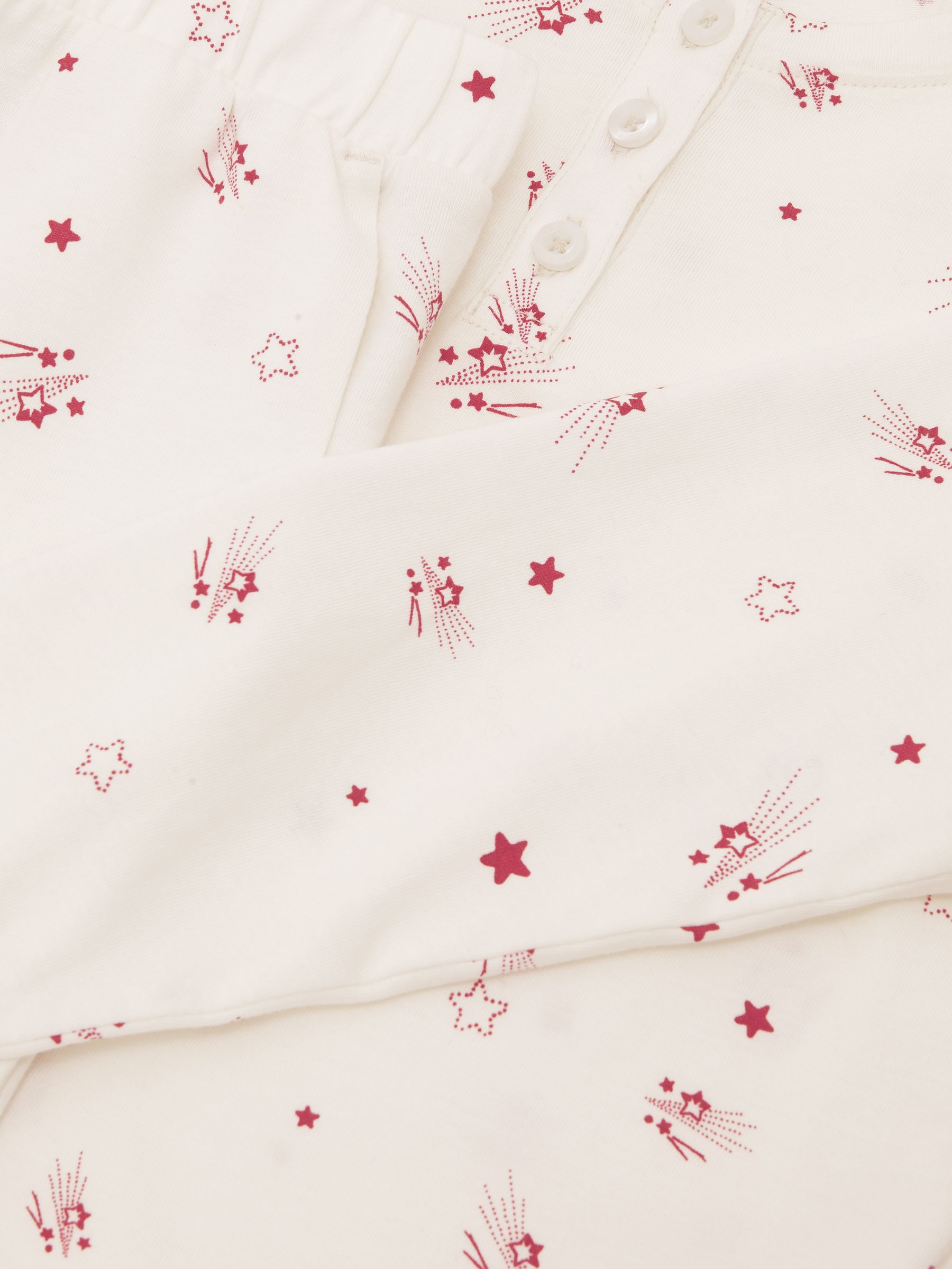 9-13 yrs Cotton-Jersey Star-Print Pyjama Set in Ivory