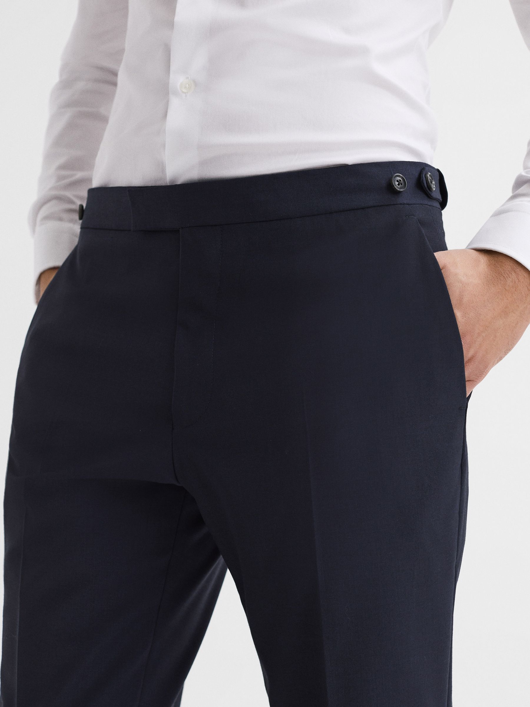 Modern Fit Travel Trousers in Navy
