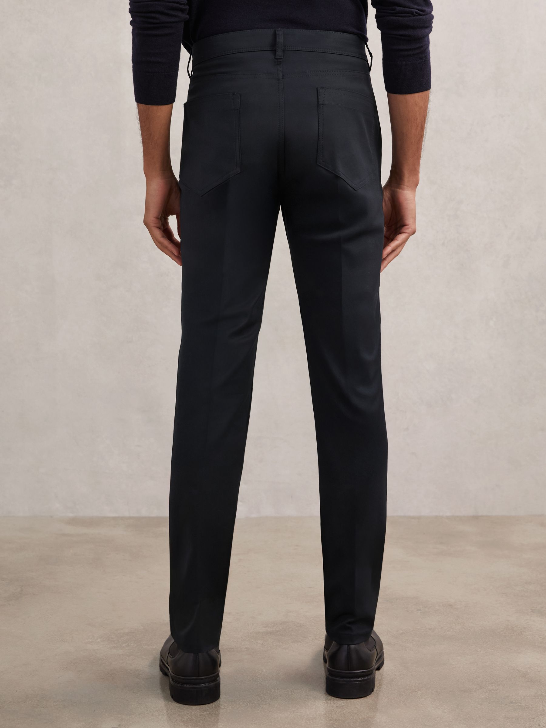 Slim-Fit Five-Pocket Trousers in Navy
