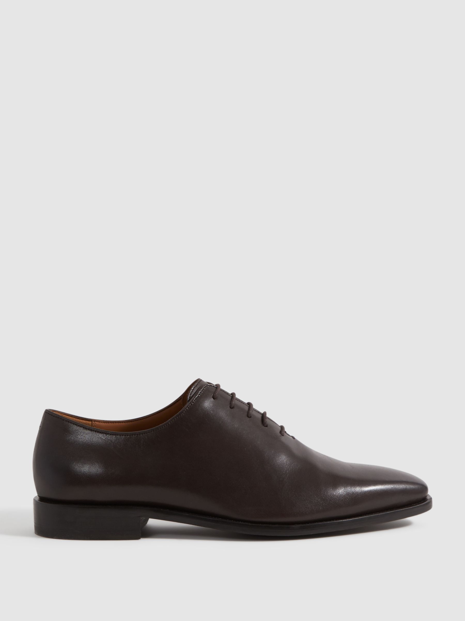 Leather Lace-Up Shoes in Dark Brown