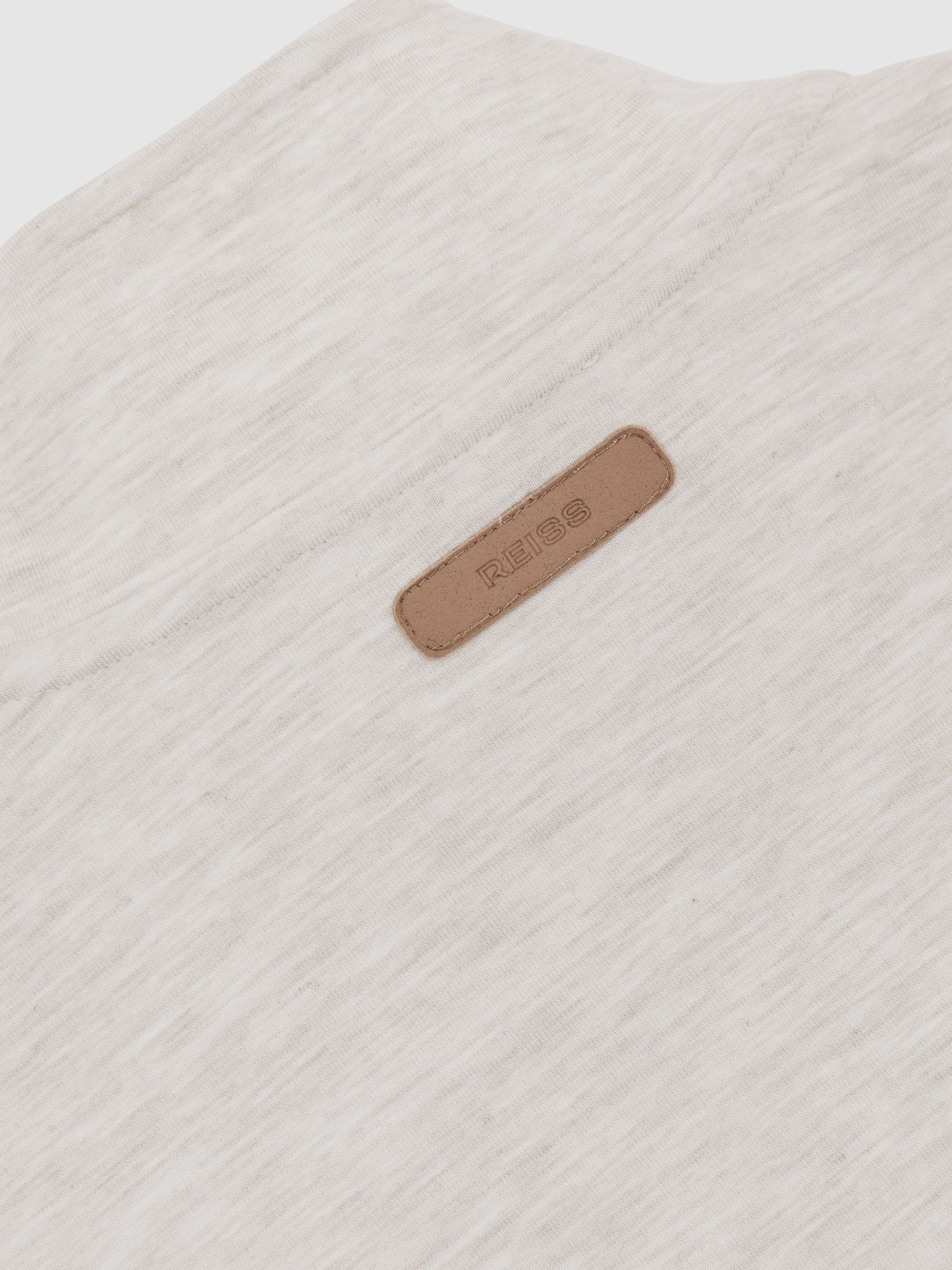 Double-Faced Jersey Zip Sweatshirt in Oatmeal