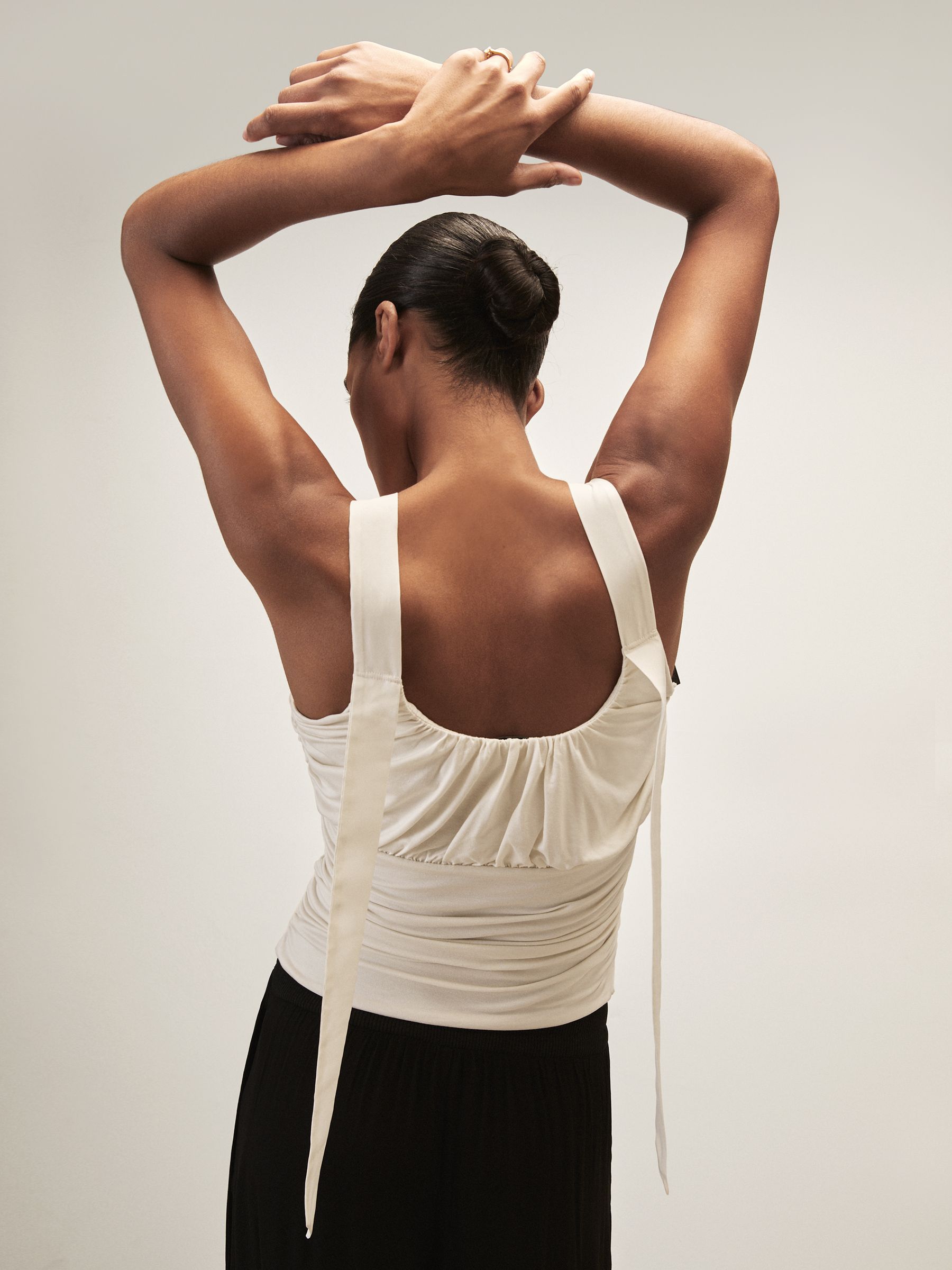 Reiss | Royal Ballet Ruched Vest in Ivory