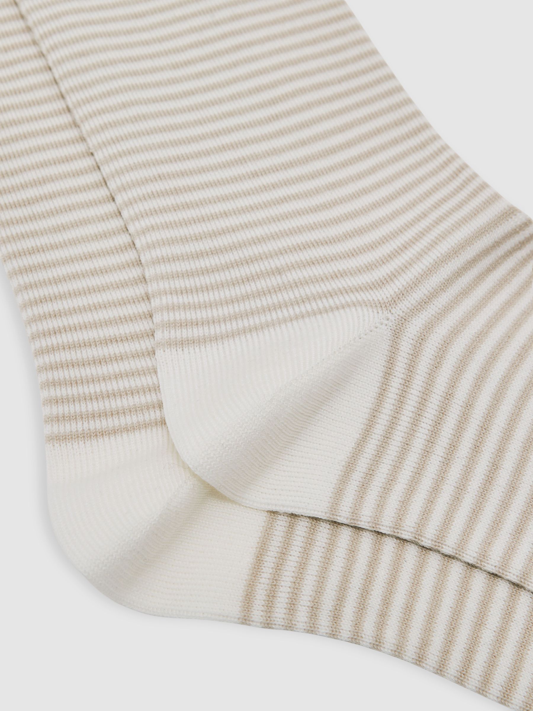 Striped Socks in Ecru/Oatmeal