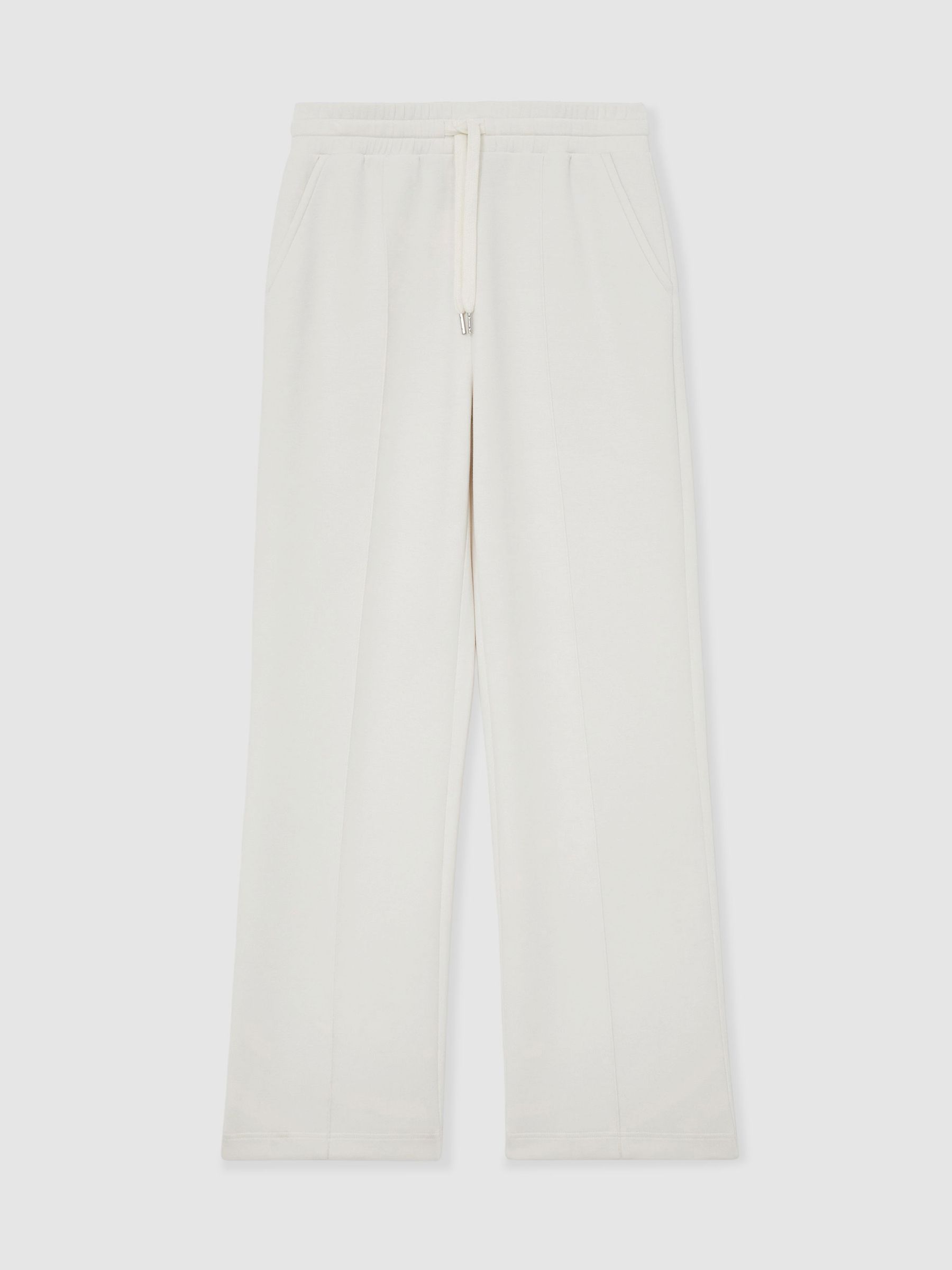Modal-Blend Interlock Wide-Leg Joggers in Ivory