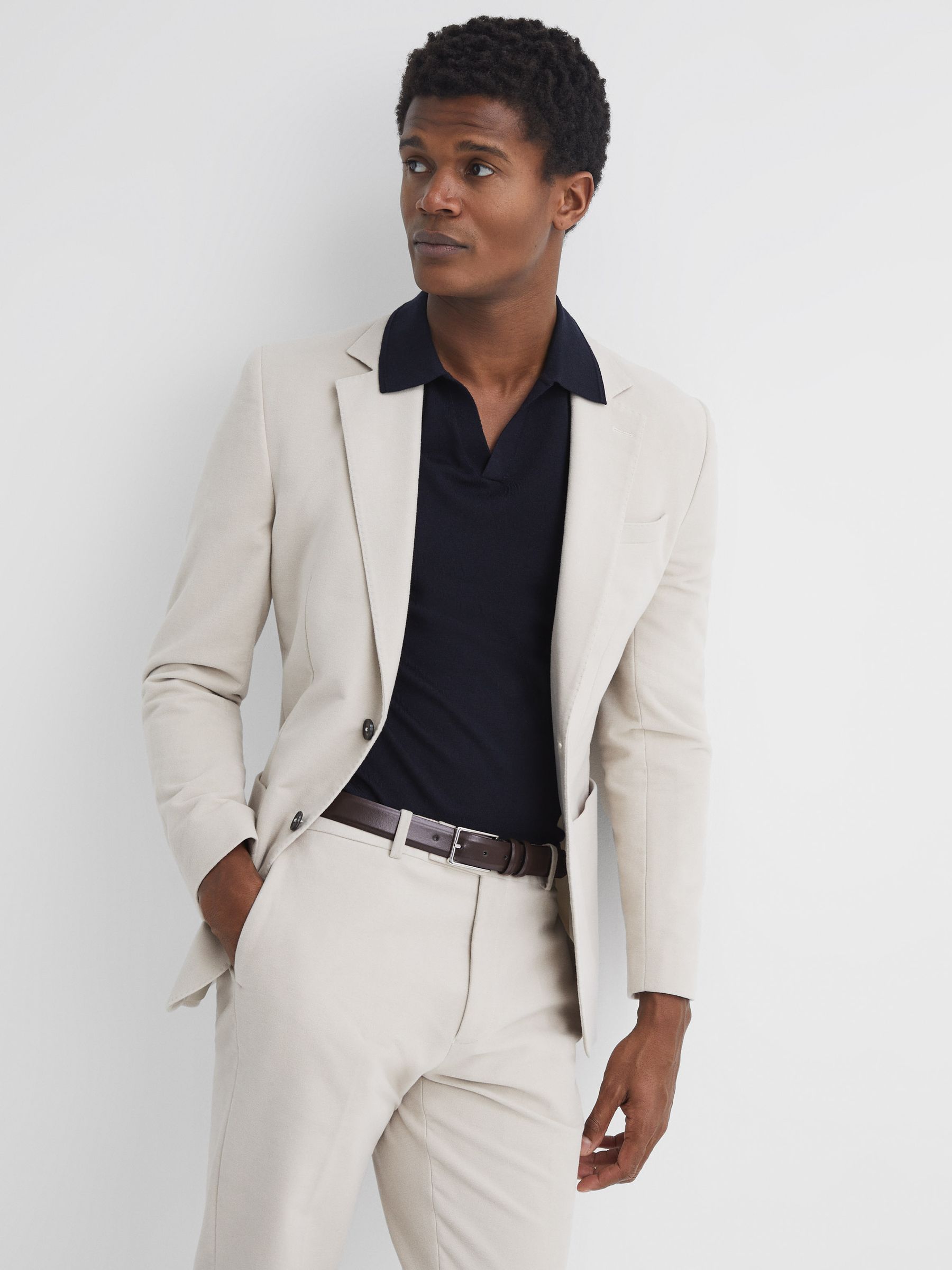 Smooth Leather Belt in Chocolate