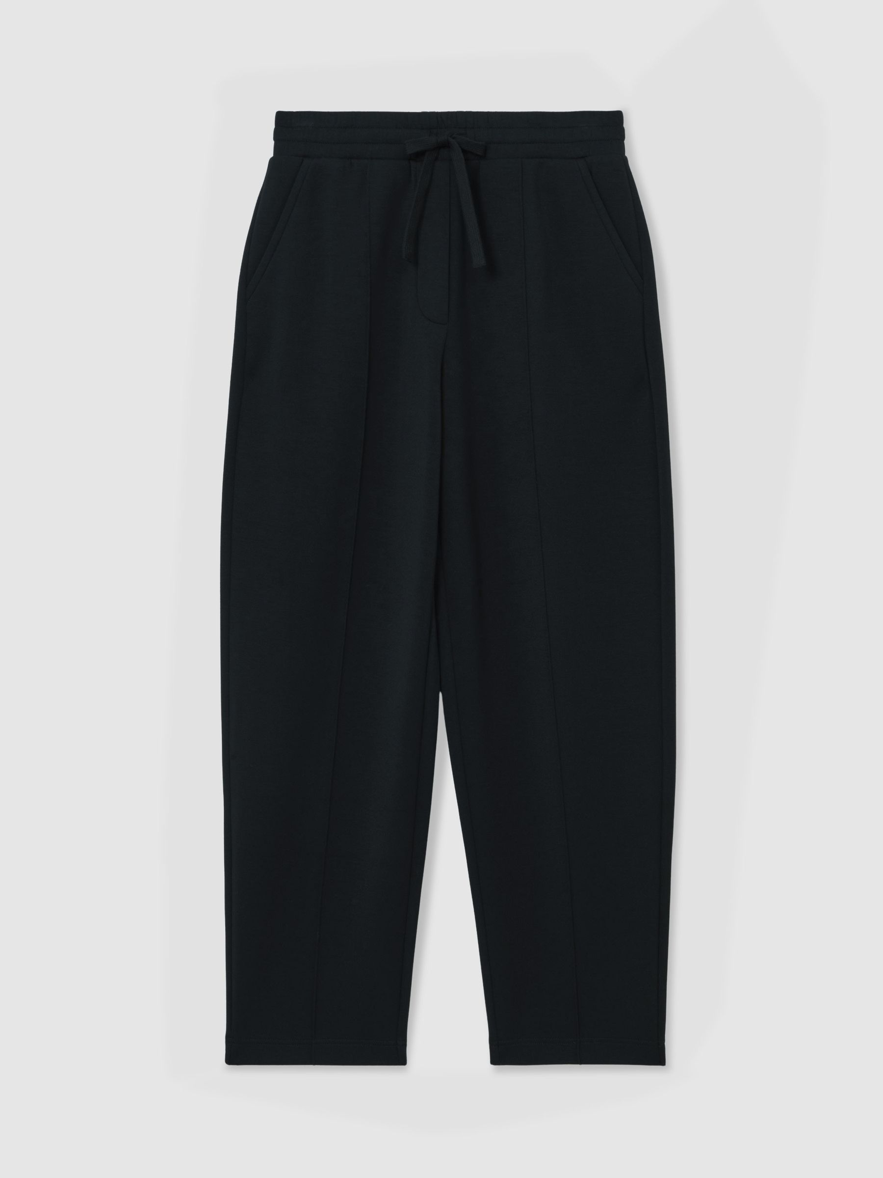 Modal-Blend Interlock Tapered Joggers in Black
