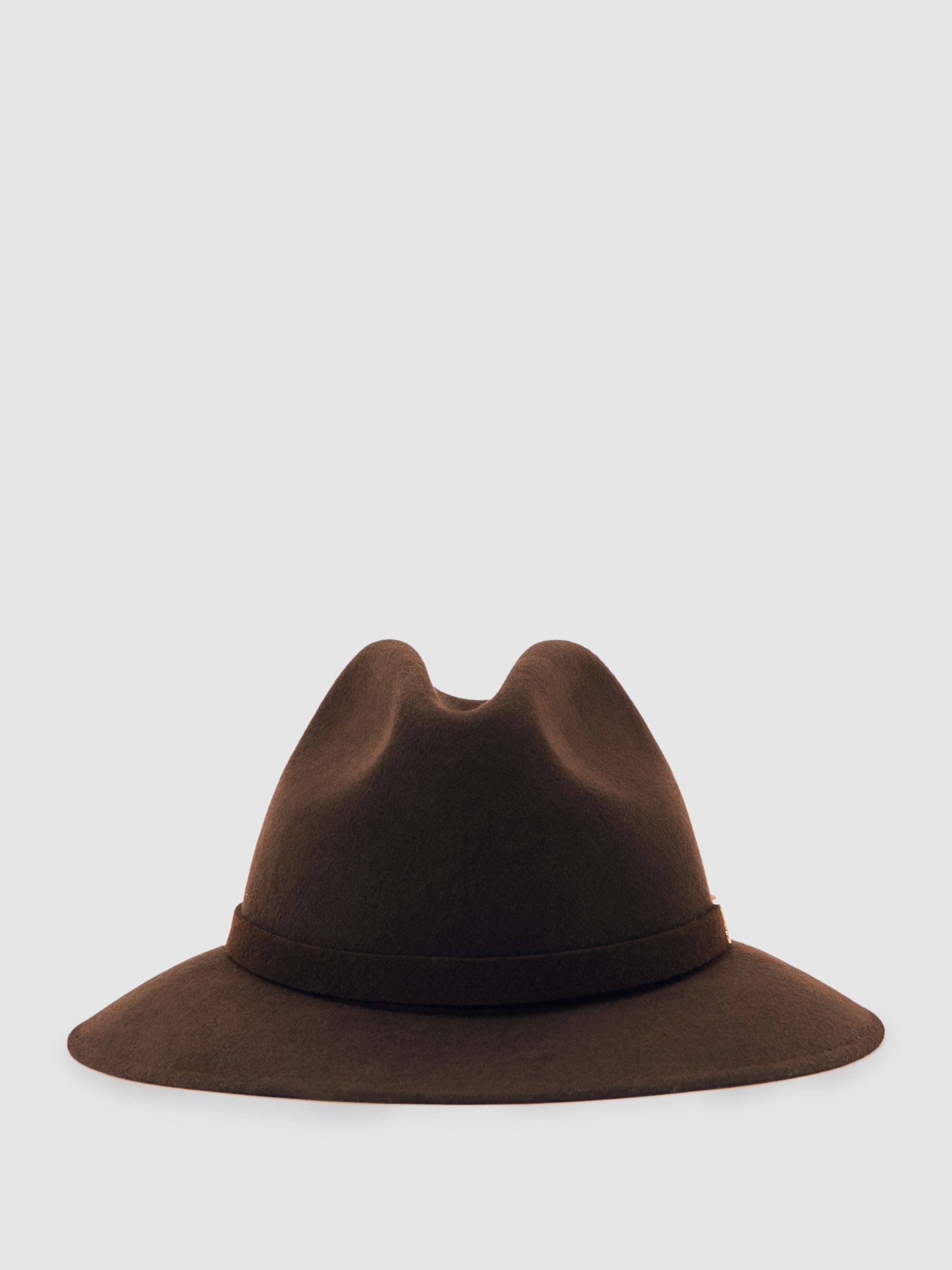Wool Fedora in Chocolate