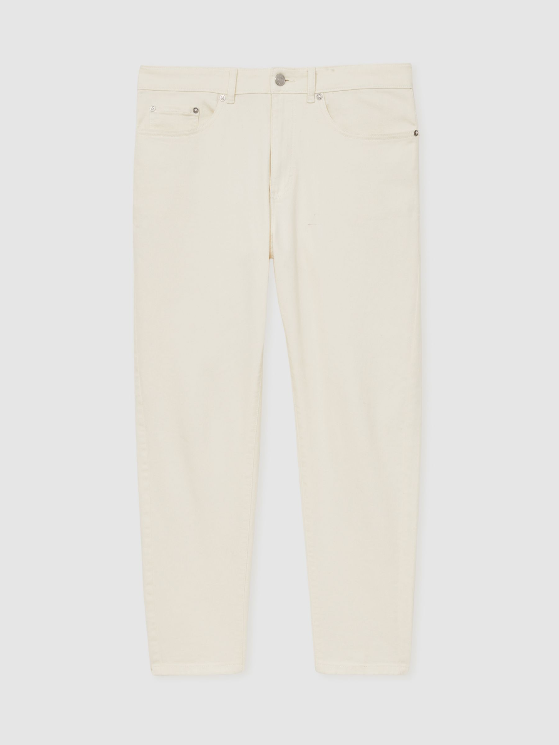 Relaxed-Fit Cropped Jeans in White