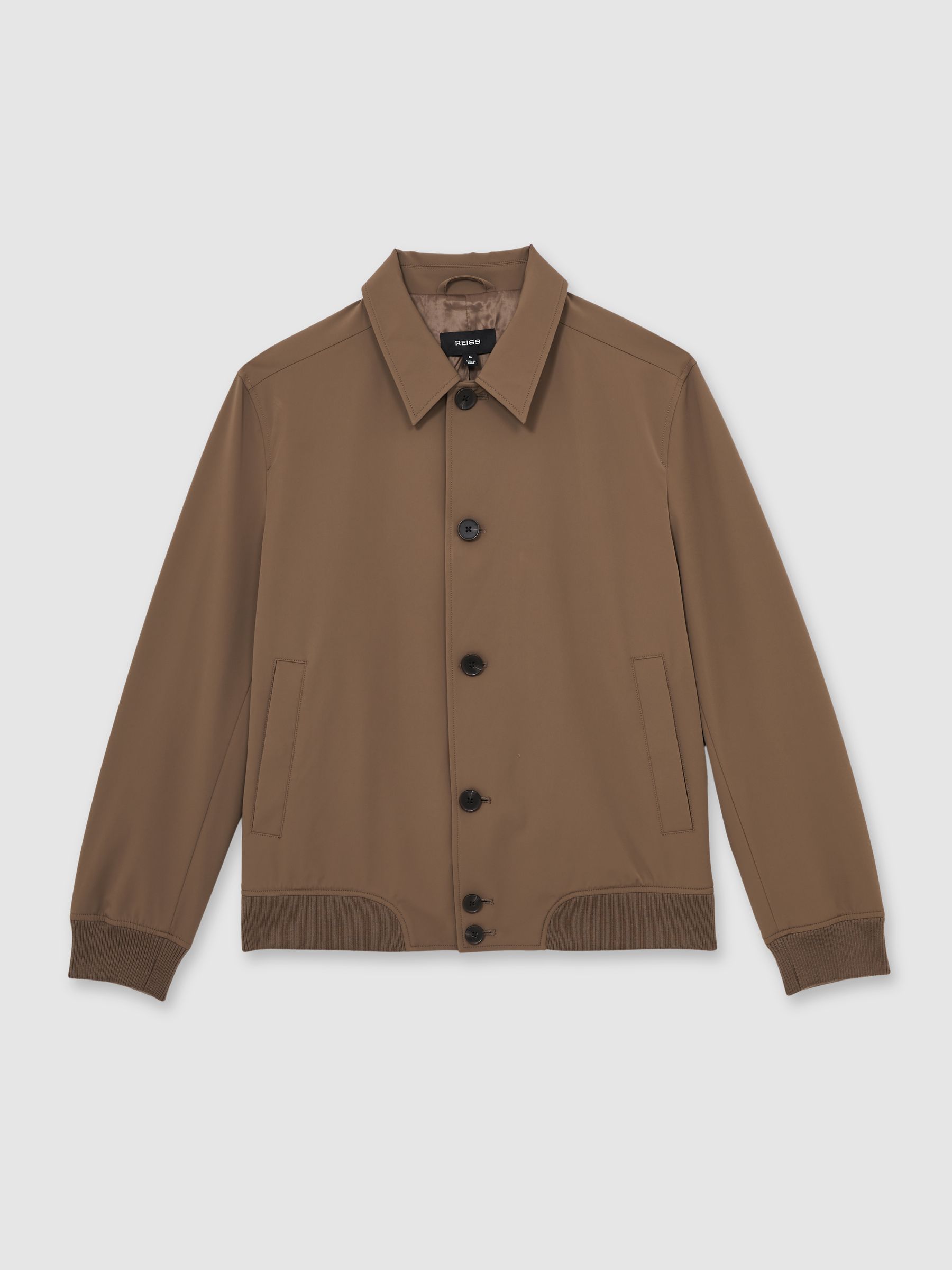 Technical Button Through Jacket in Chestnut Brown