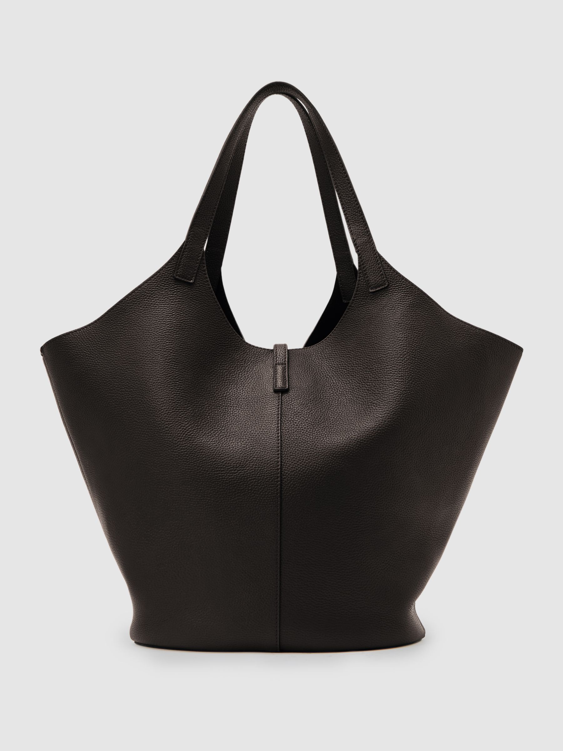 Leather And Suede Tote Bag in Chocolate