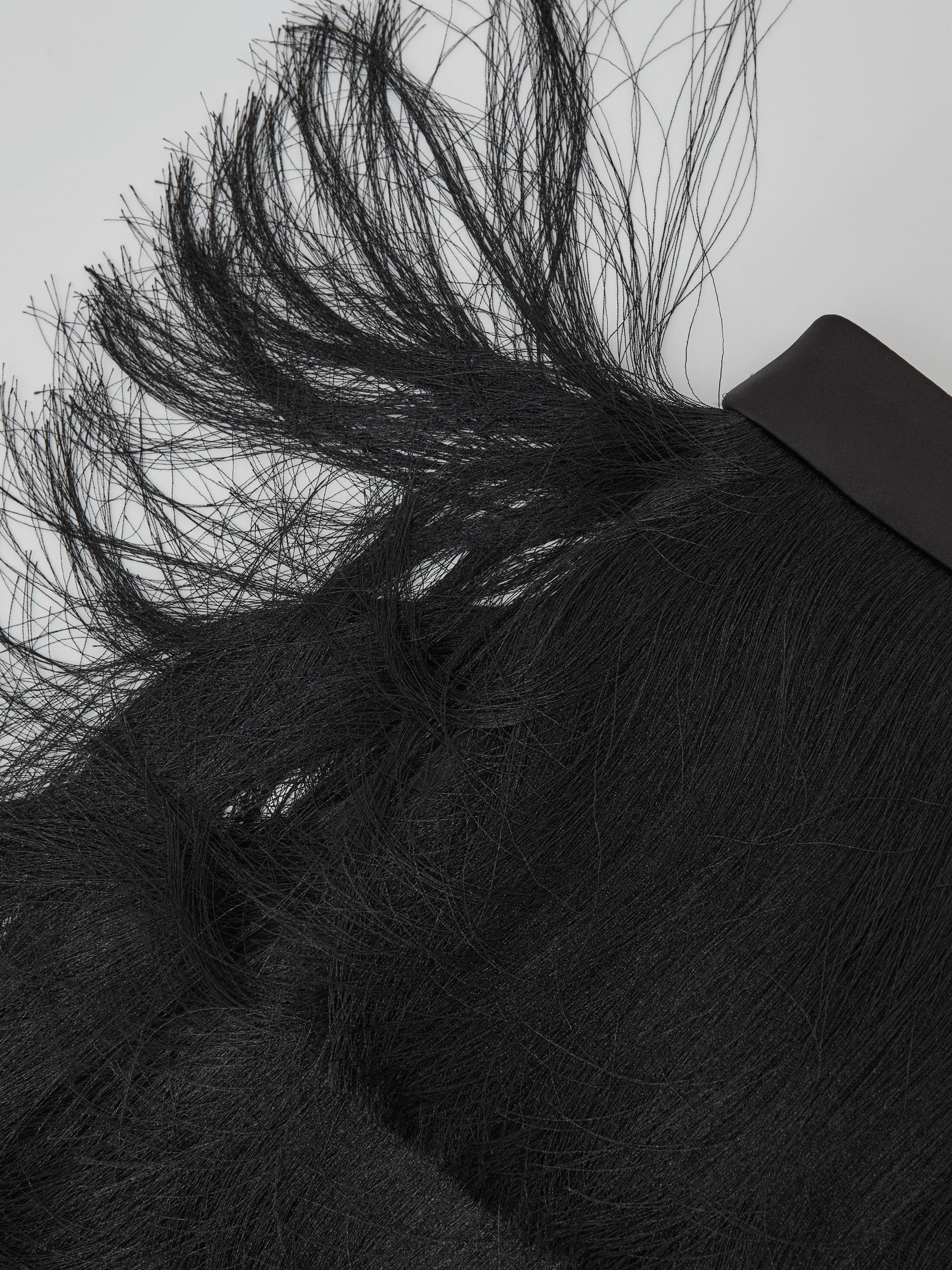 Fringe Mini Skirt in Black