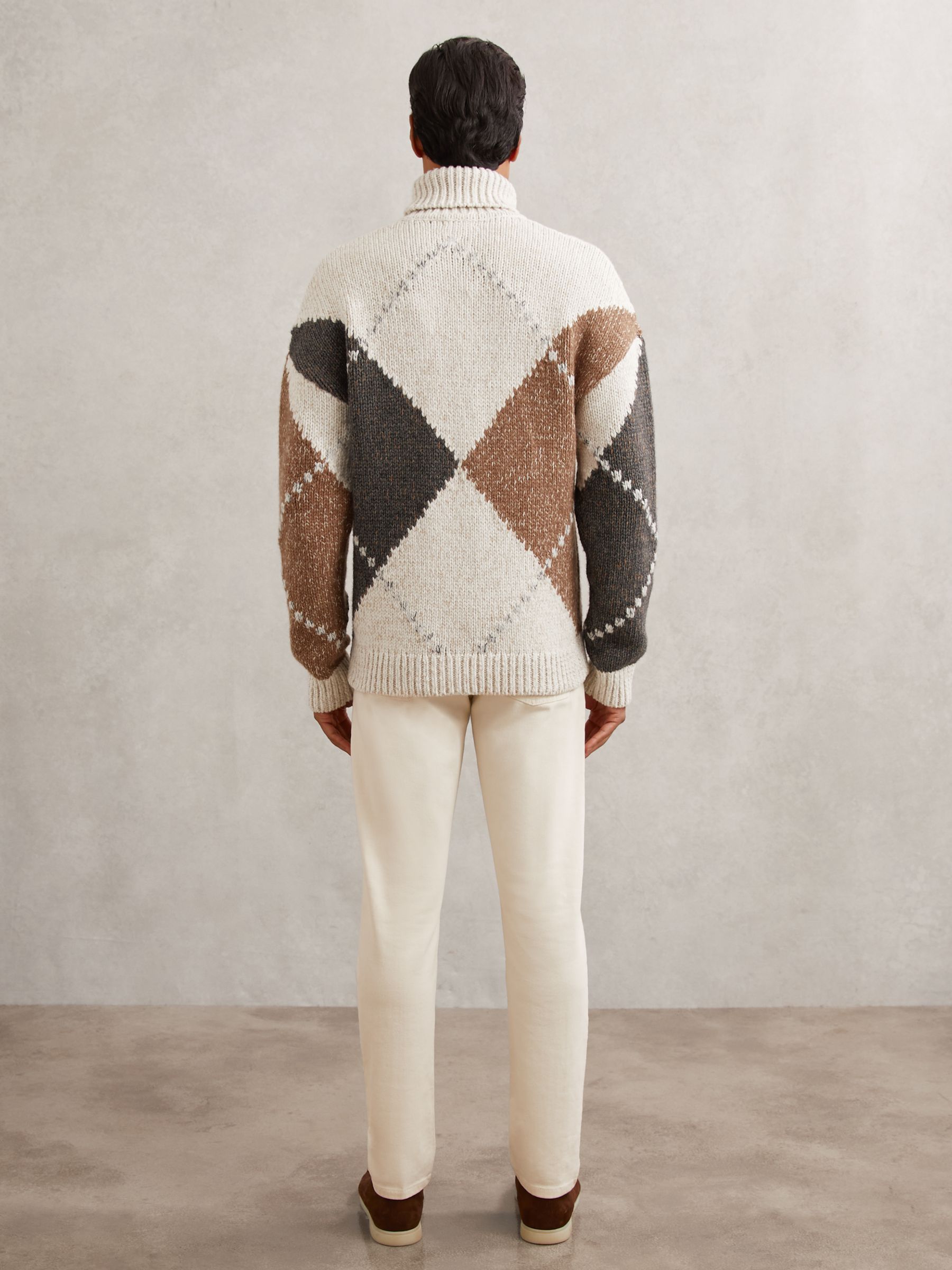 Jumper in Camel Brown Multi