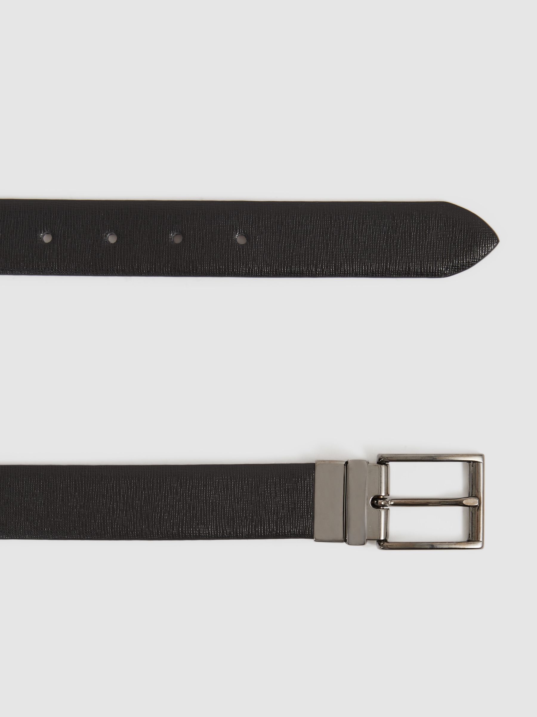 Reversible Leather Belt in Black/Brown