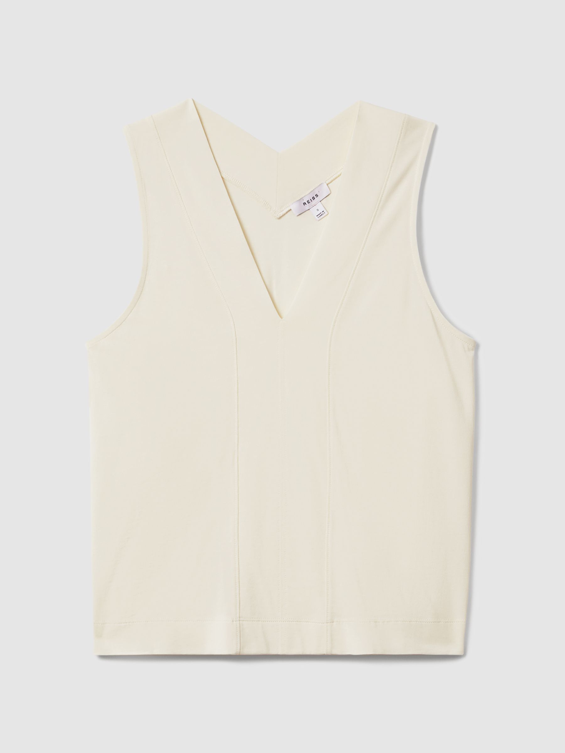 V-Neck Shell Top in Ivory