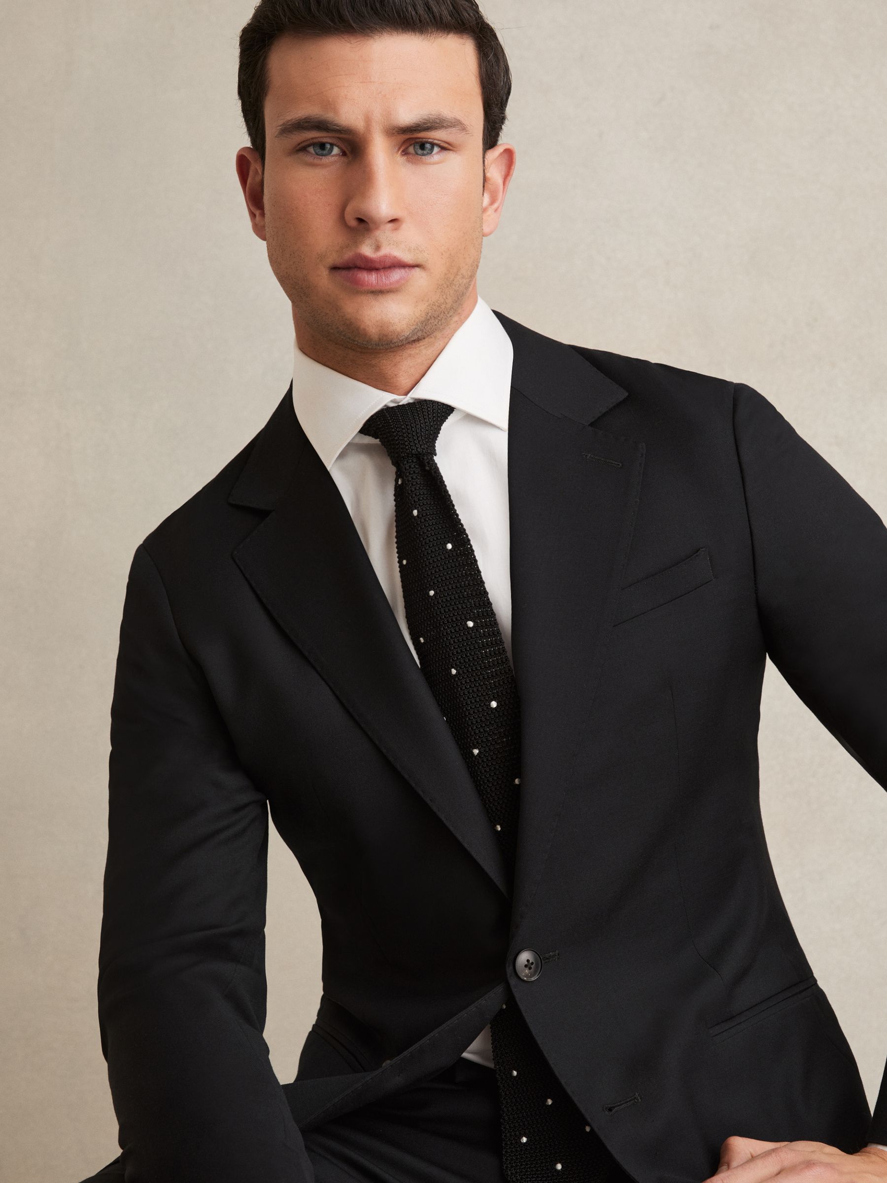 Regular Fit Cotton-Satin Regular-Fit Stripe Shirt in White