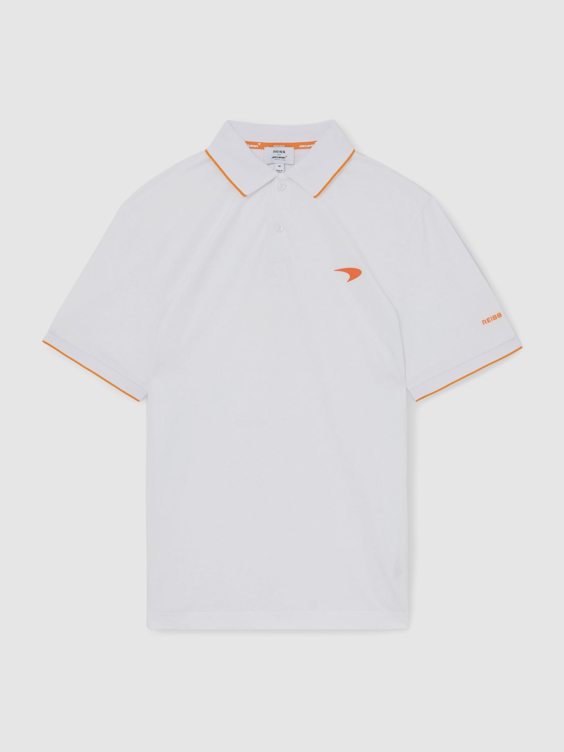 McLaren F1 Team Cotton Polo Shirt in White