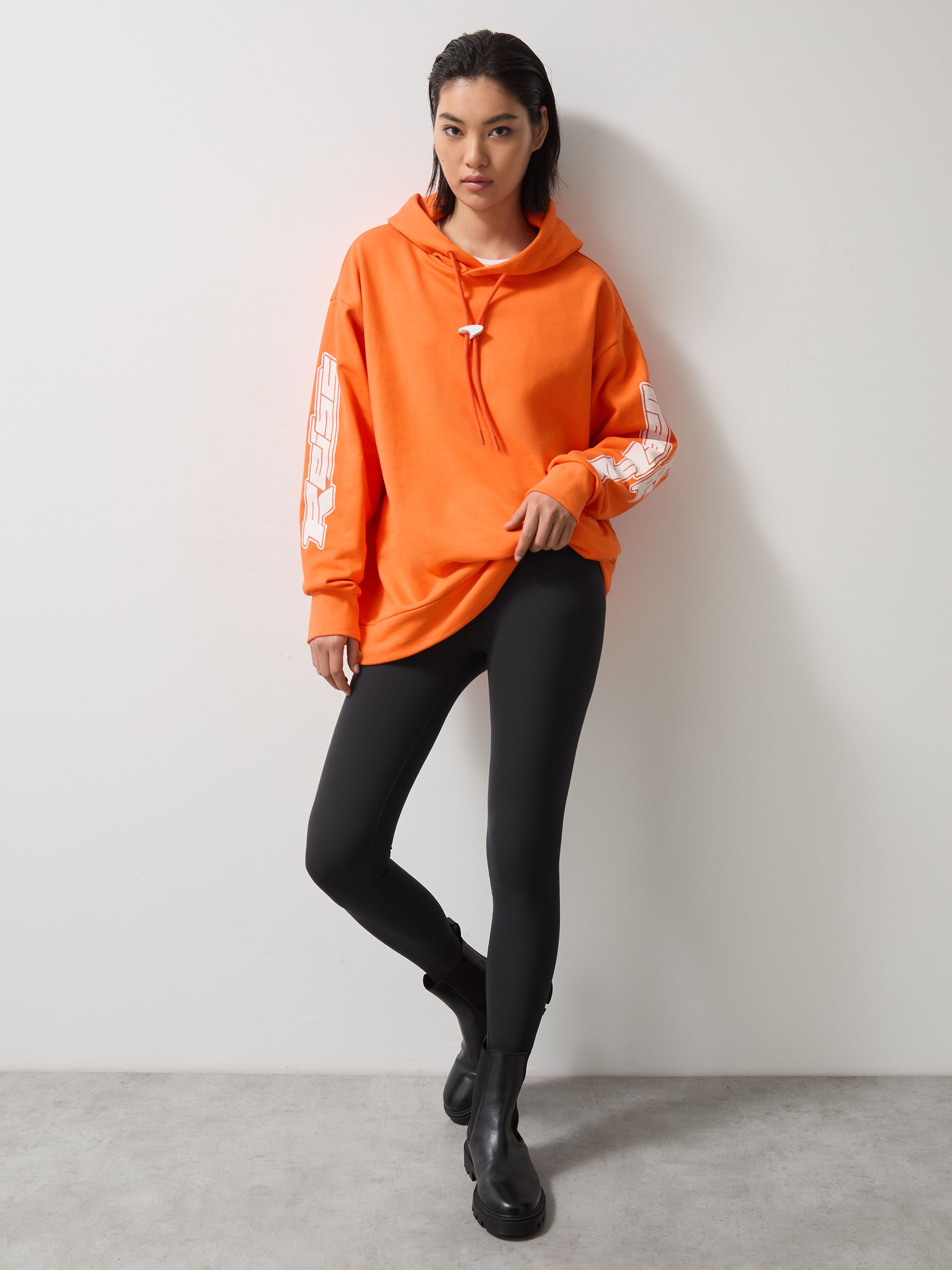 McLaren F1 Team Oversize Toggle Hoodie Unisex Fit in Papaya Orange