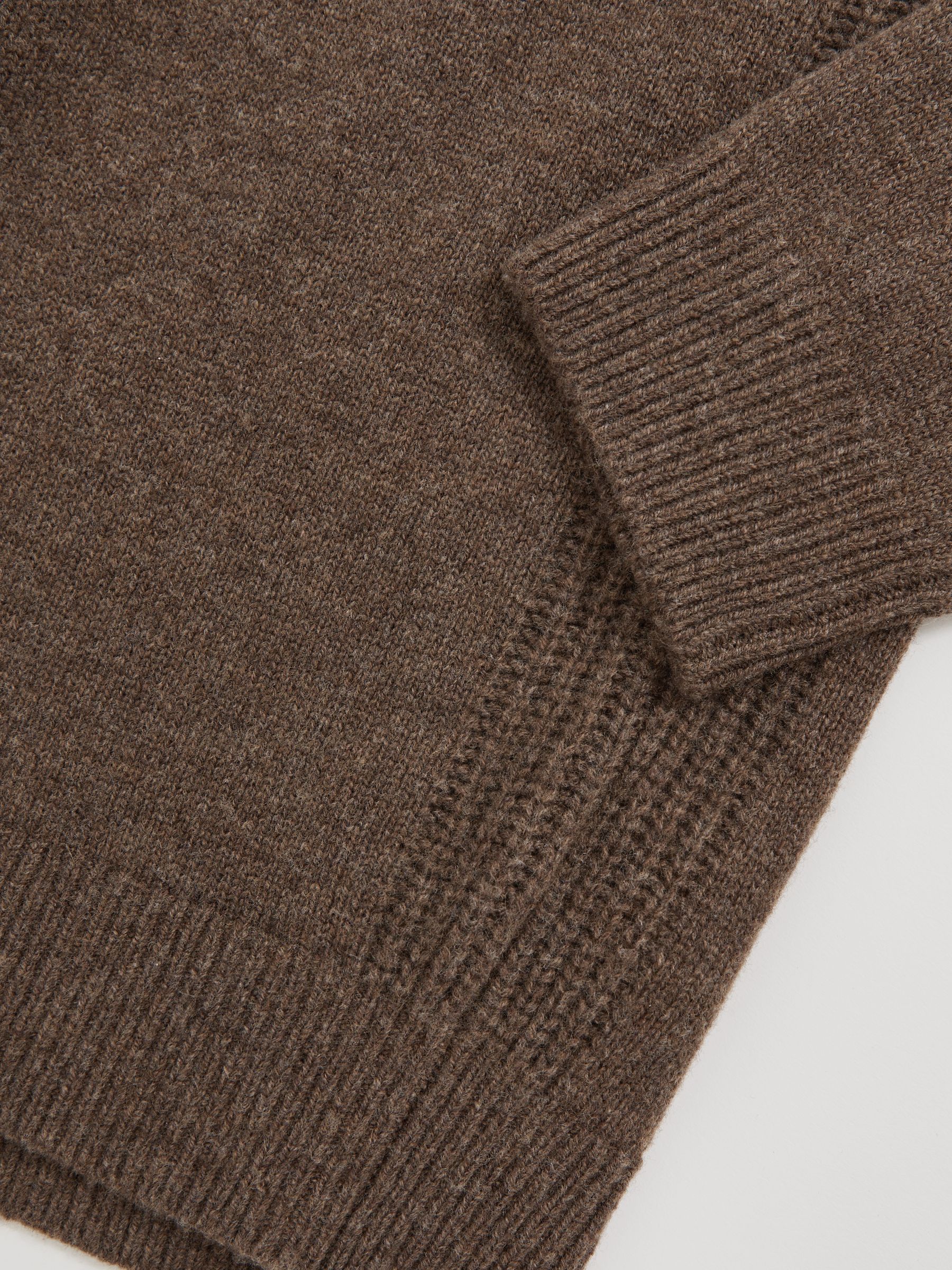 Wool-Cashmere Reverse-Seam Jumper in Pecan Brown