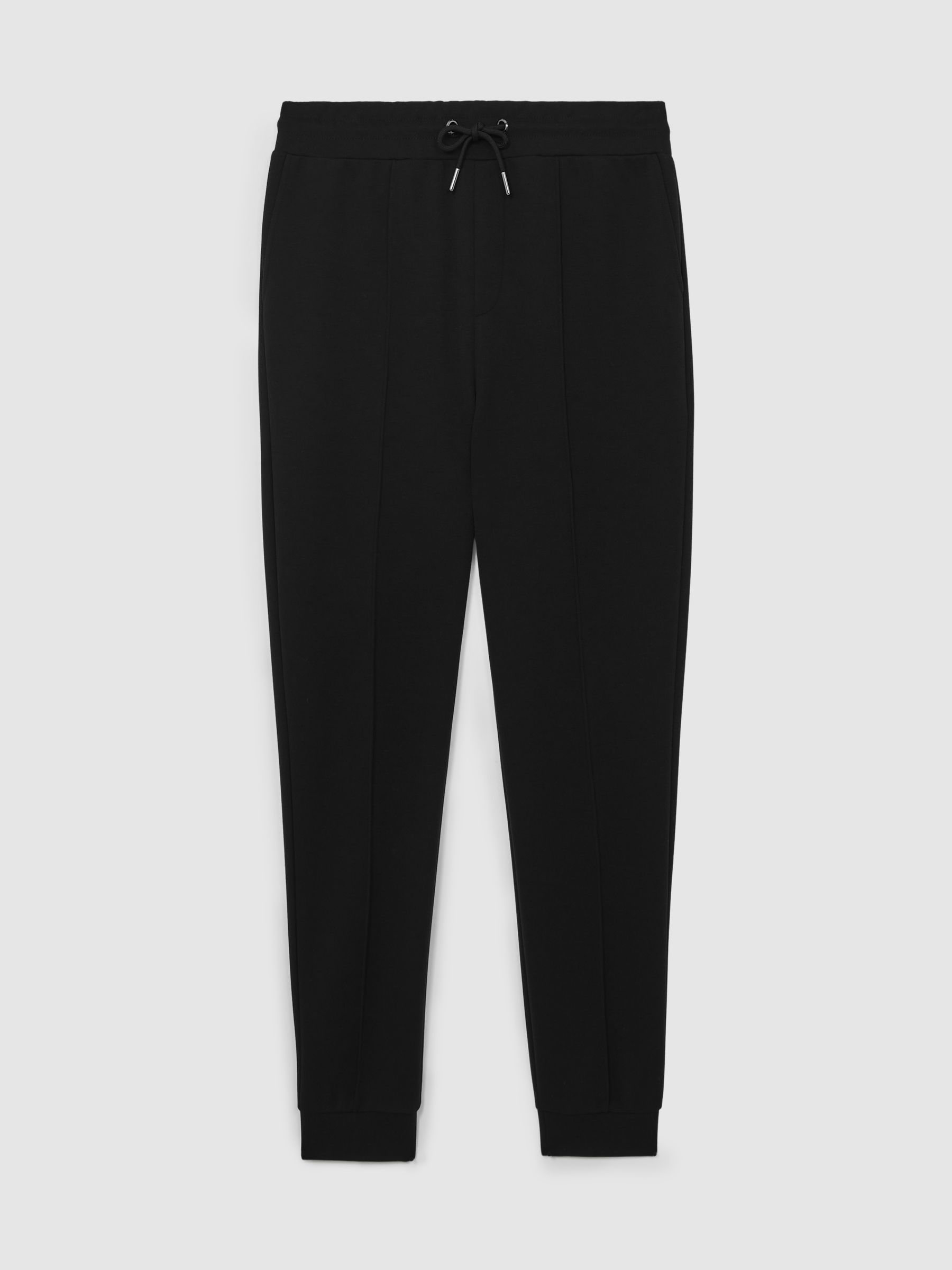 Stretch-Jersey Tailored Joggers in Black