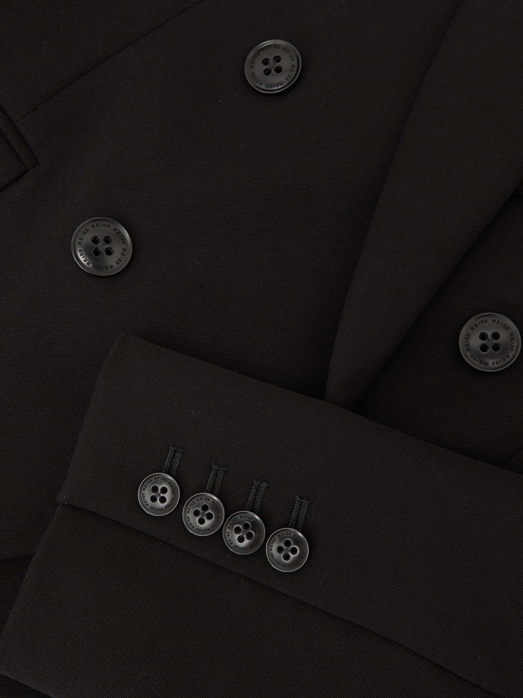 Double-Breasted Suit Blazer in Black