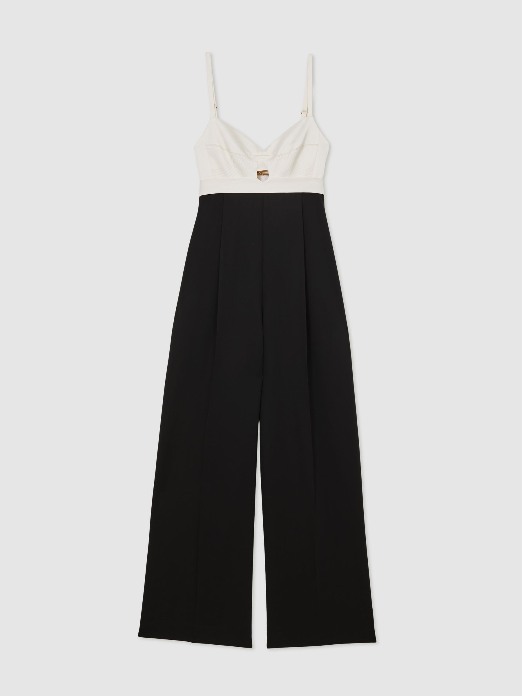 Atelier Colourblock Wide-Leg Jumpsuit in Black