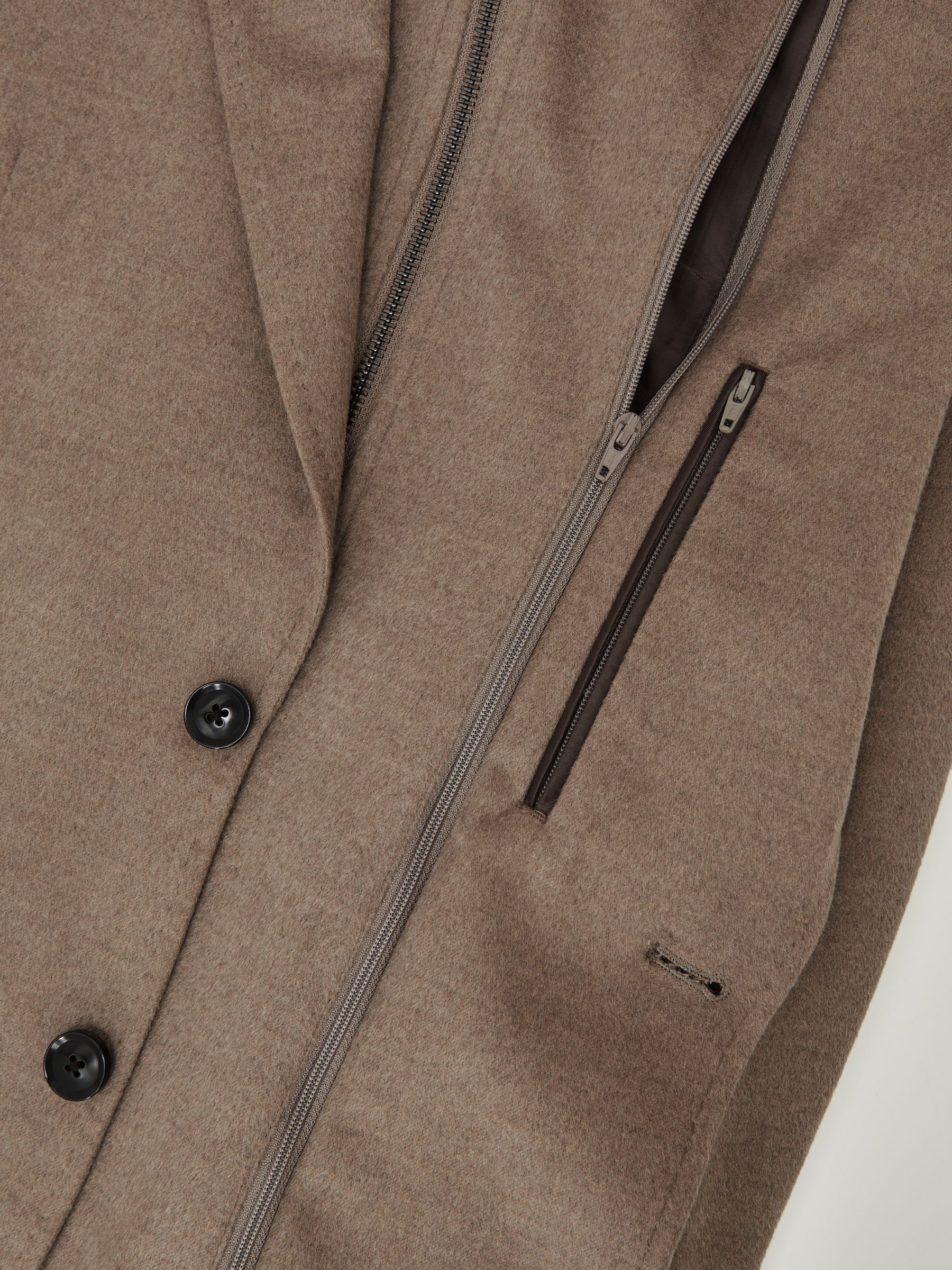 Single-Breasted Blazer With Gilet Insert Tailored-Fit in Mocha Brown