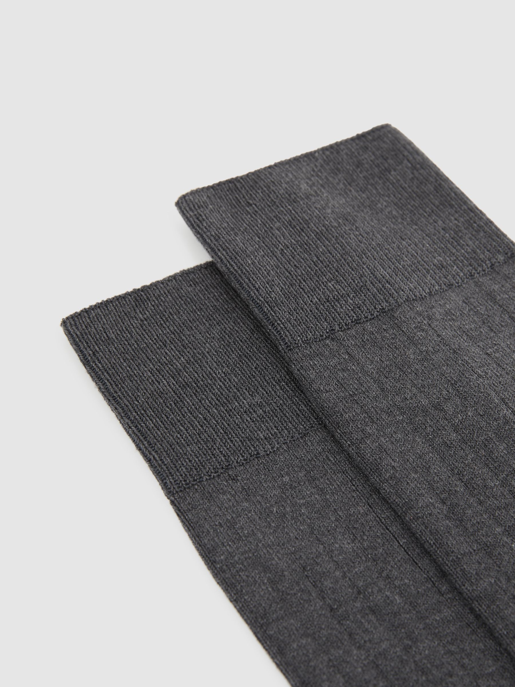 Ribbed Socks in Charcoal