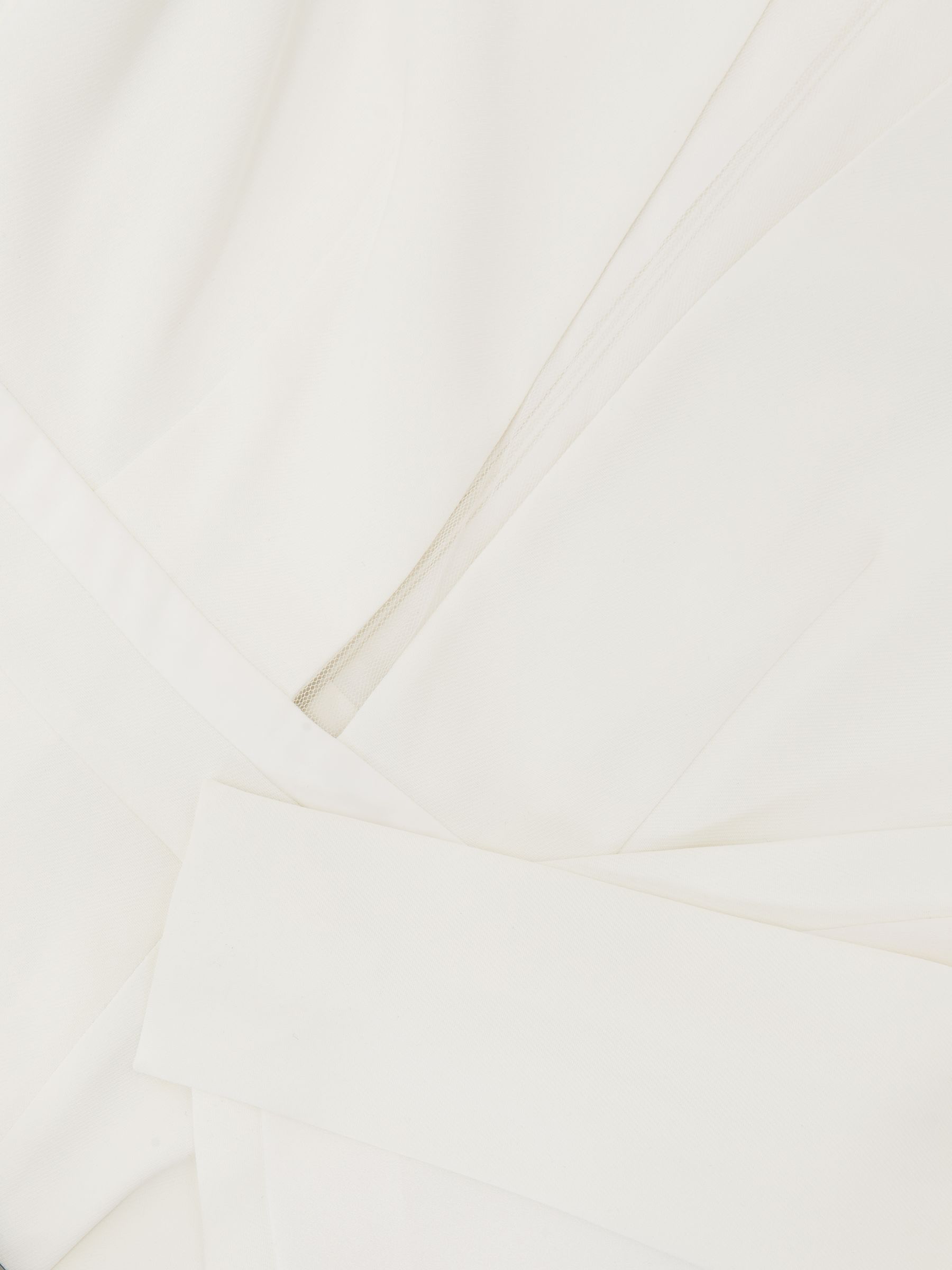 Plunge-Neck Split-Sleeve Jumpsuit in Ivory