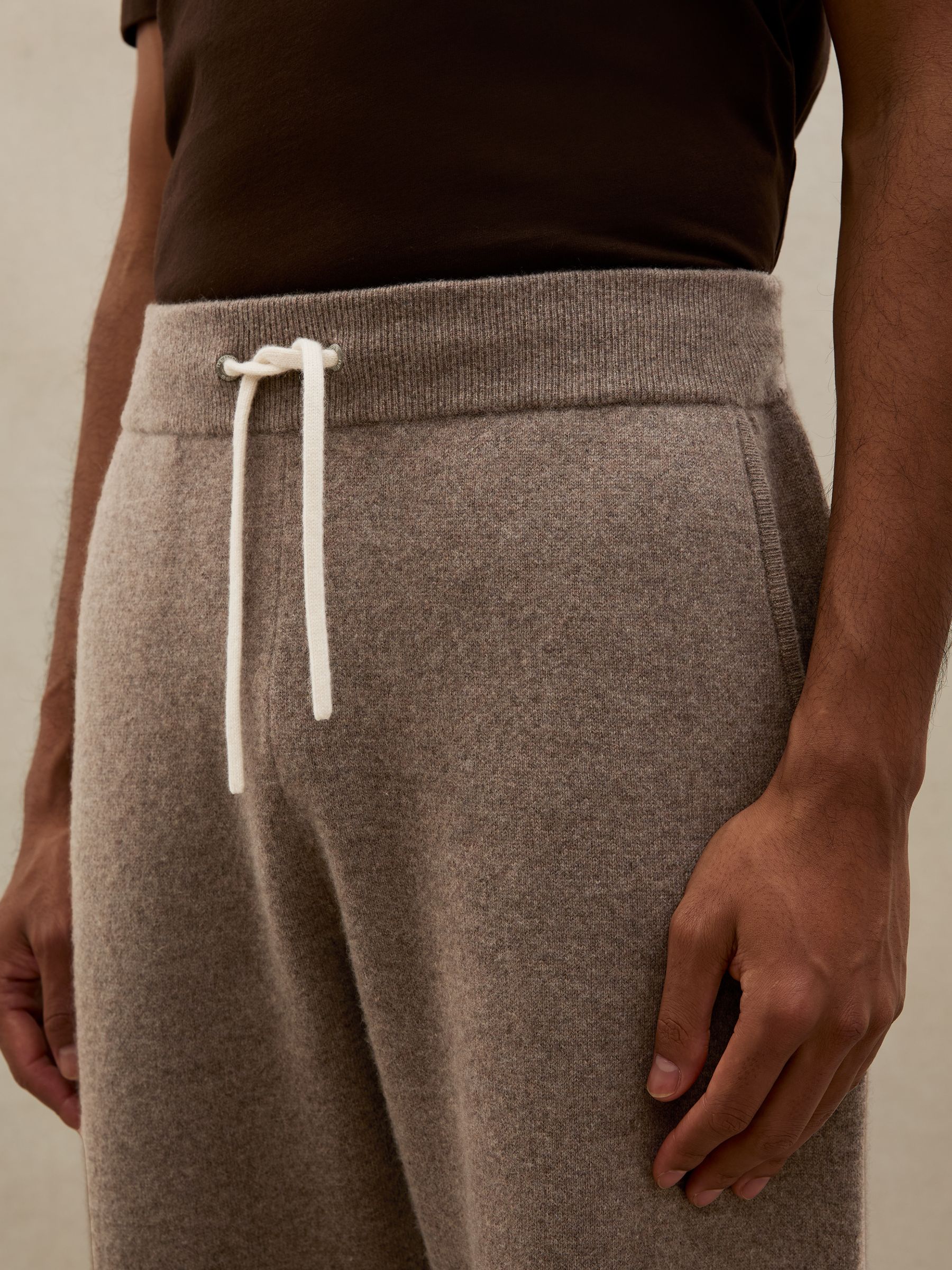 Atelier Cashmere-Blend Joggers in Mouse Brown Melange