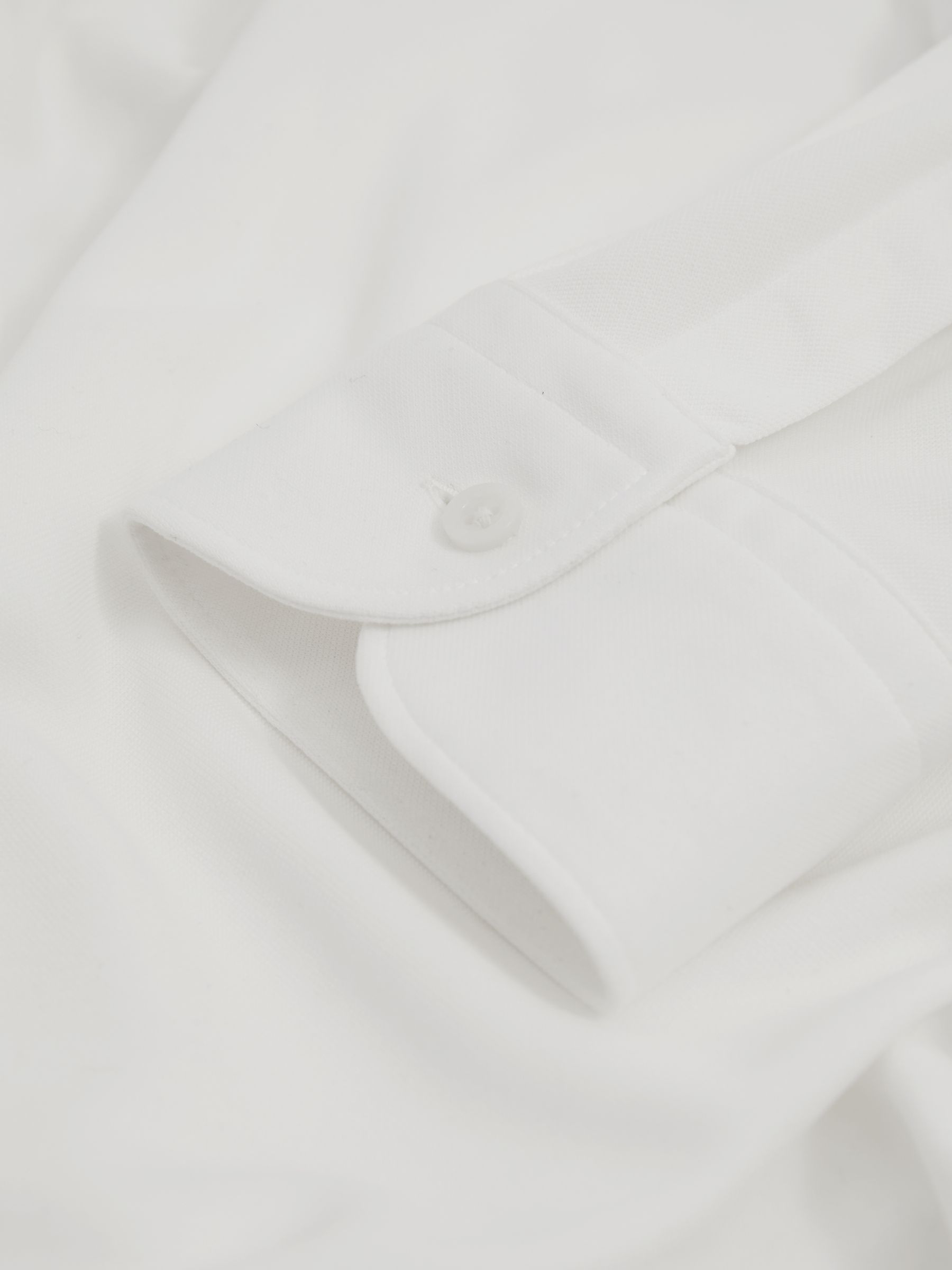 Modal Blend Cutaway Collar Shirt in White