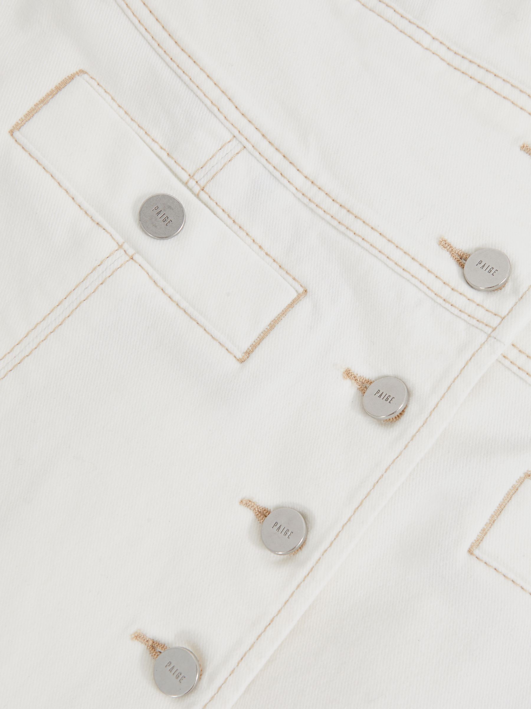 Paige Denim Button-Through Mini Dress in Ecru