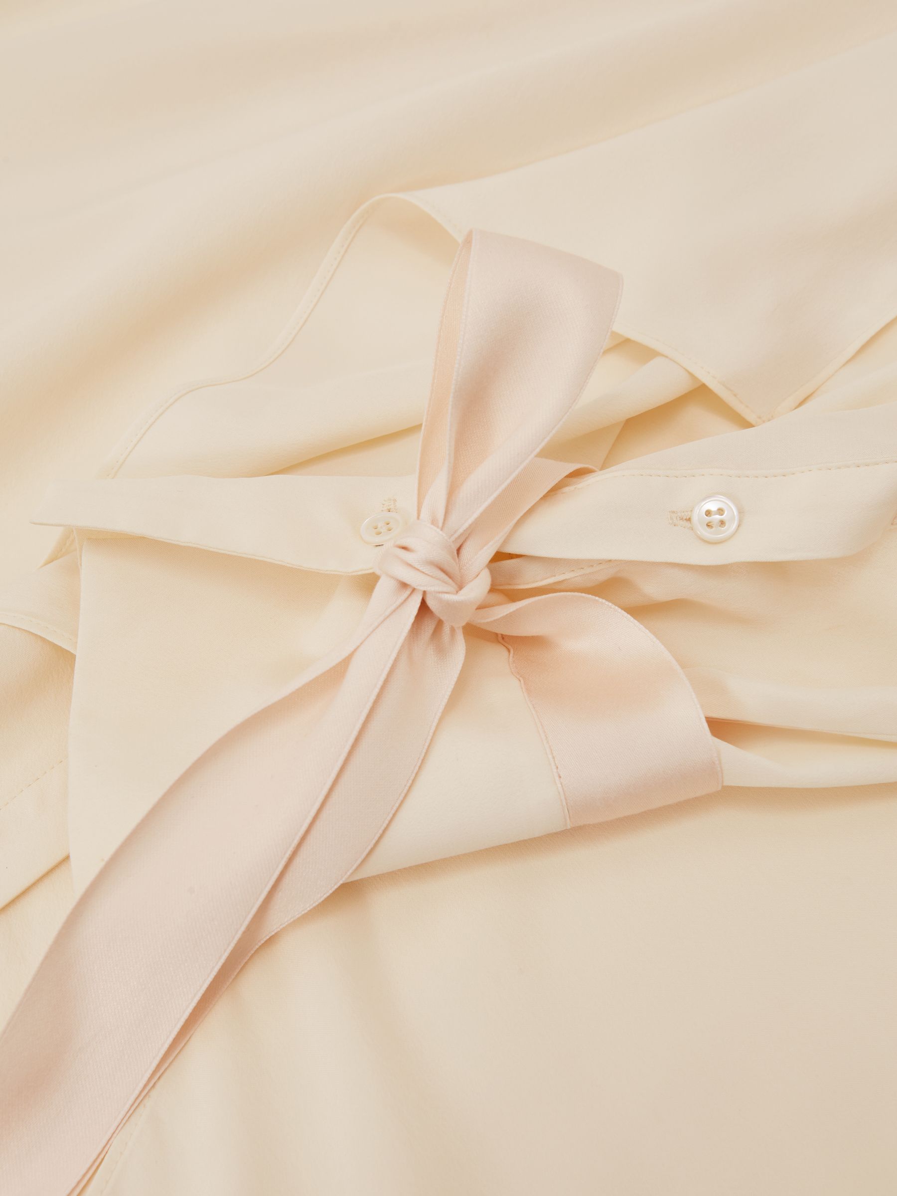 Reiss | Royal Ballet Tie-Cuff Blouse in Cream