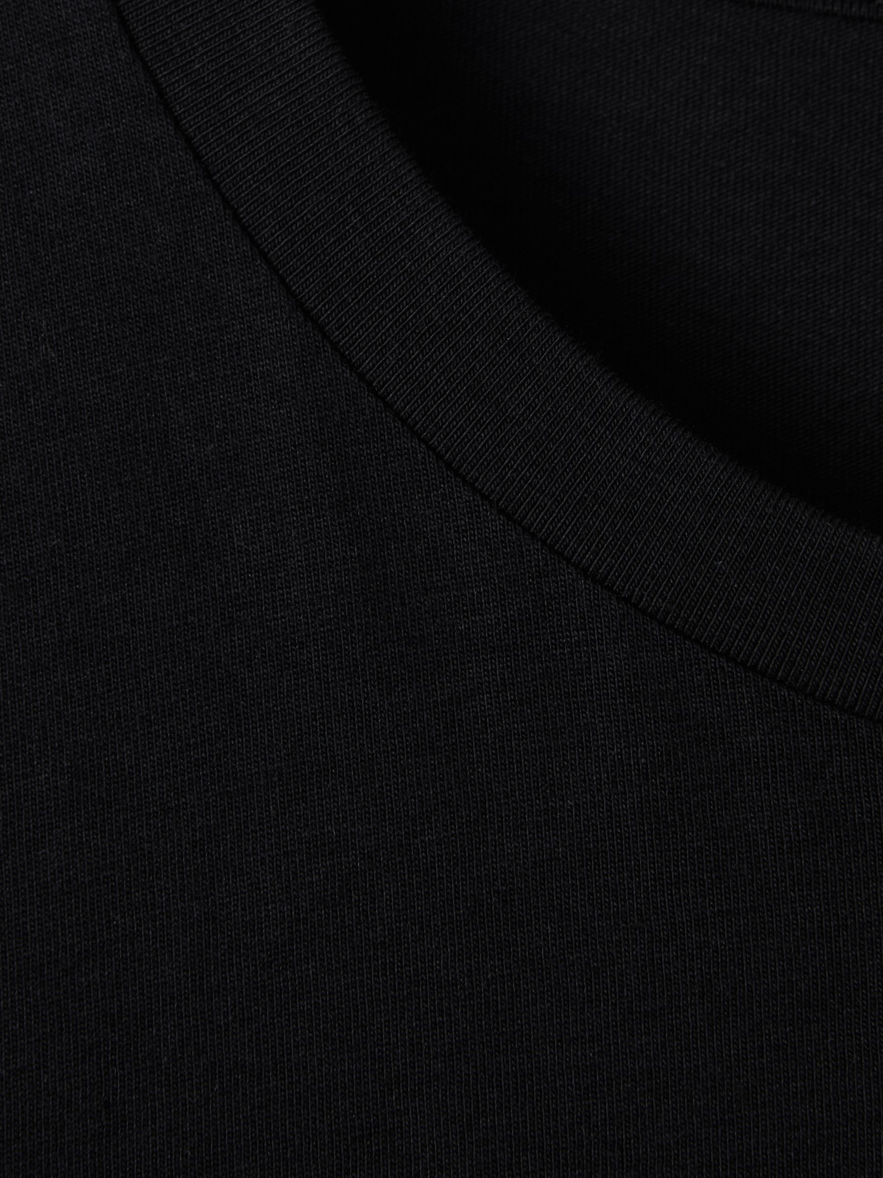 Cotton Crew Neck T-Shirt in Black