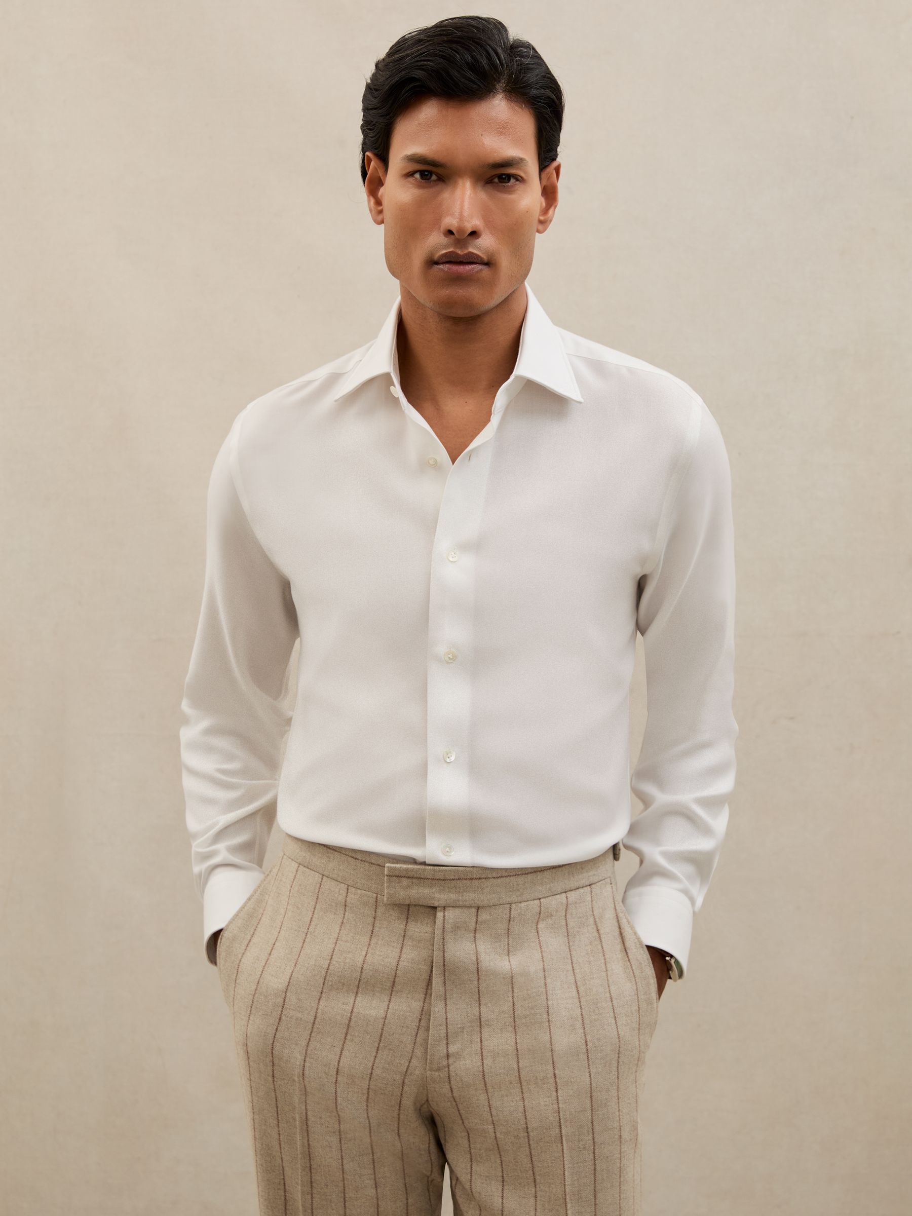 Atelier Wool Regular-Fit Shirt in White
