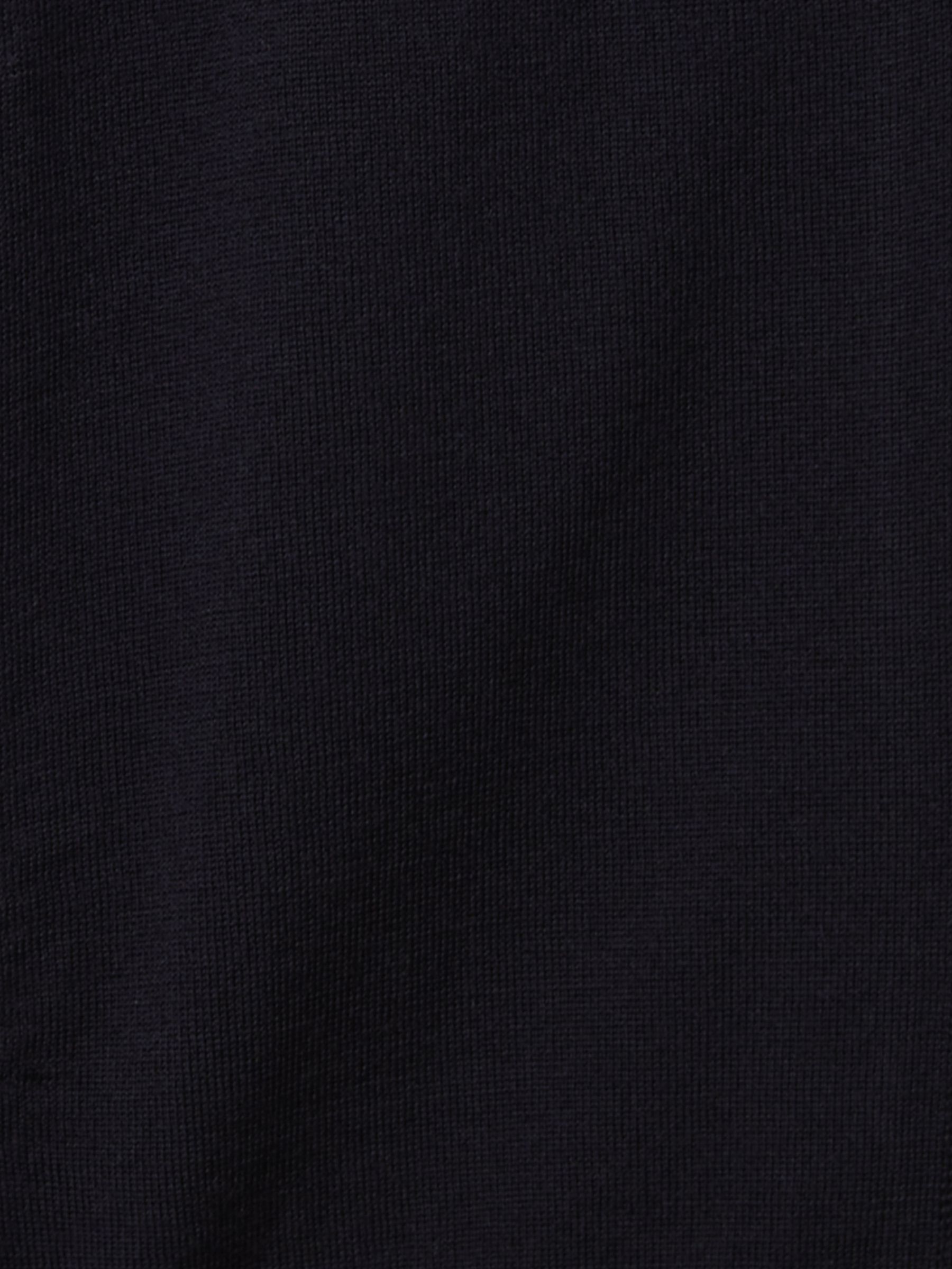 Merino Wool Roll-Neck Jumper in Navy