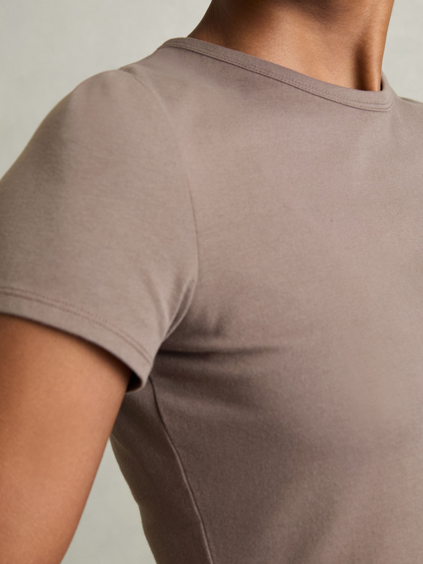 Stretch-Cotton Crew-Neck T-Shirt in Mink