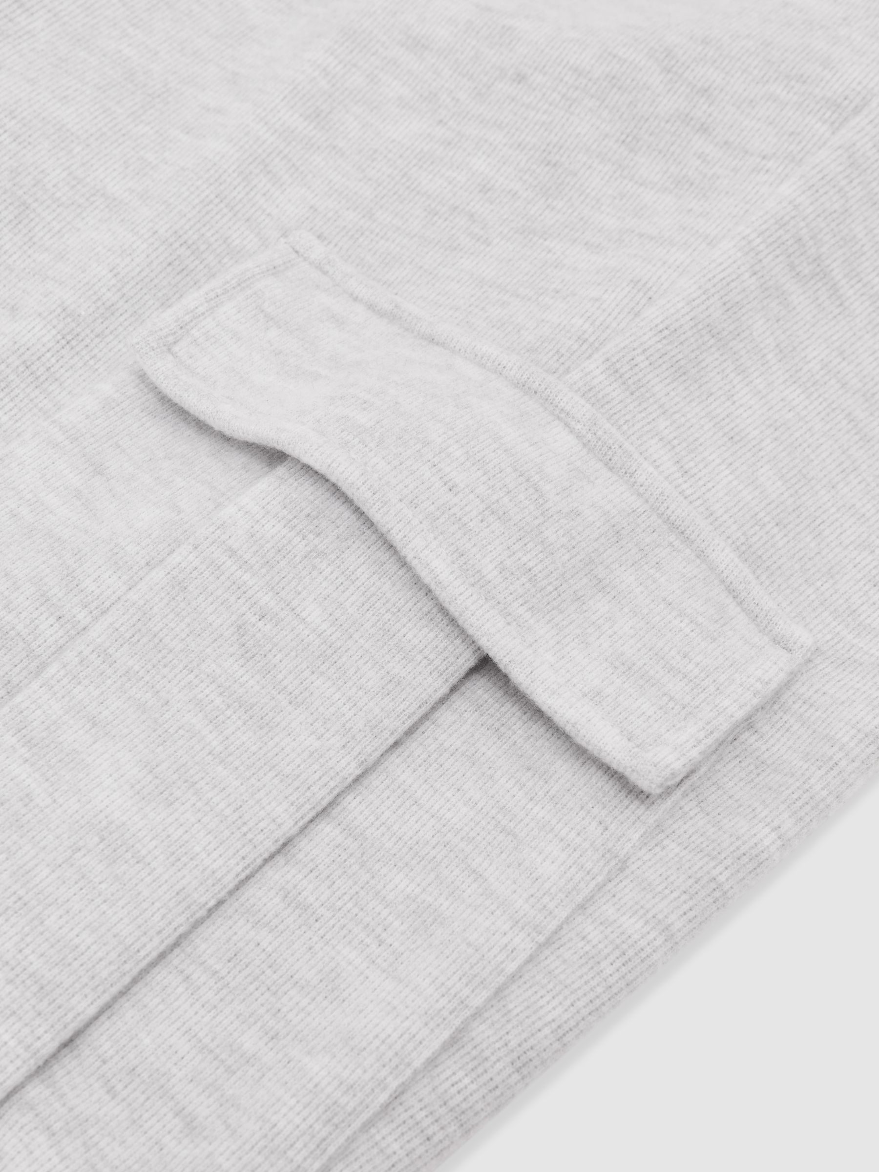 Jersey Cargo Trousers with Cotton in Grey Marl