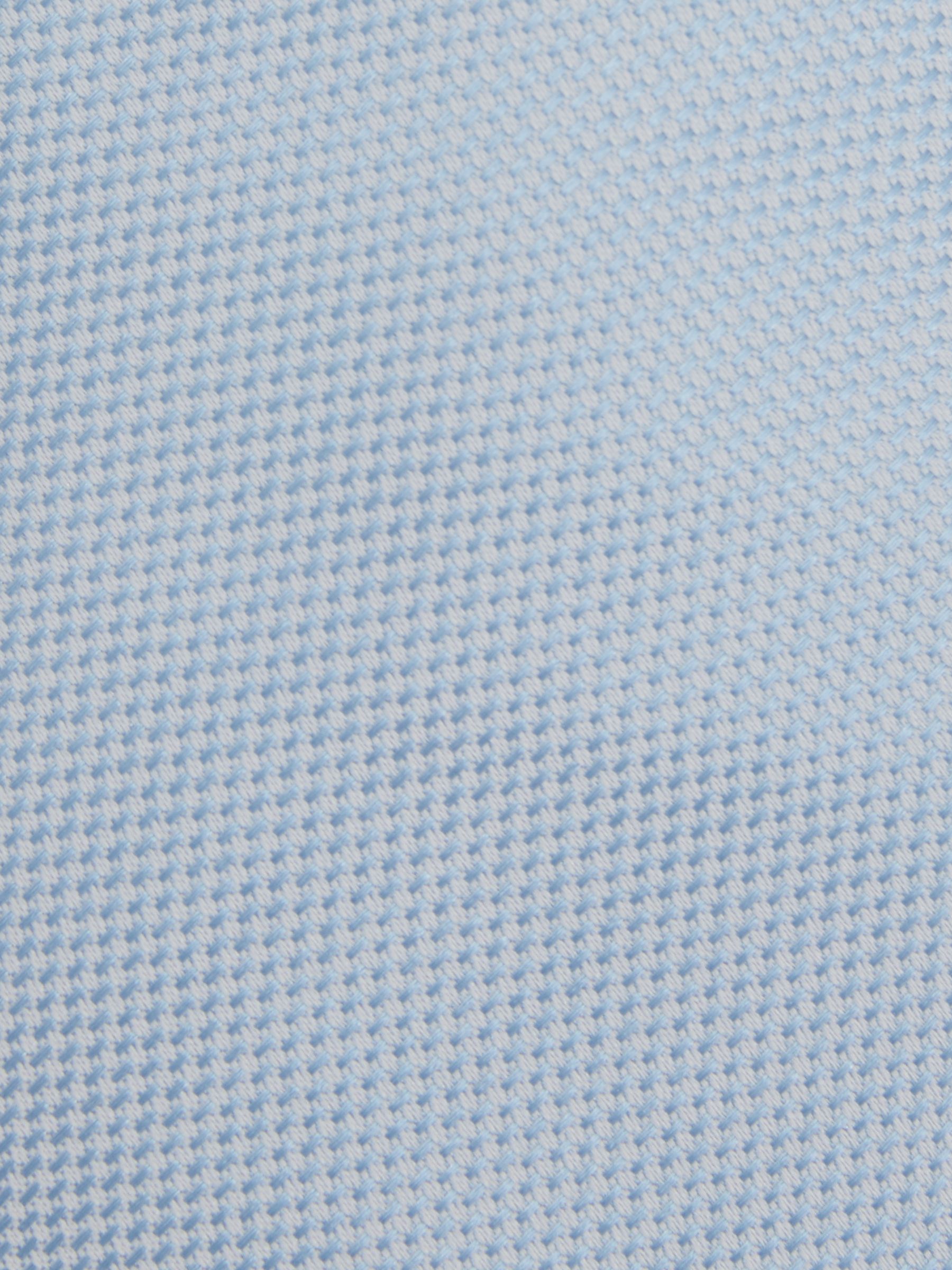 Textured Silk Blend Tie in Light Blue