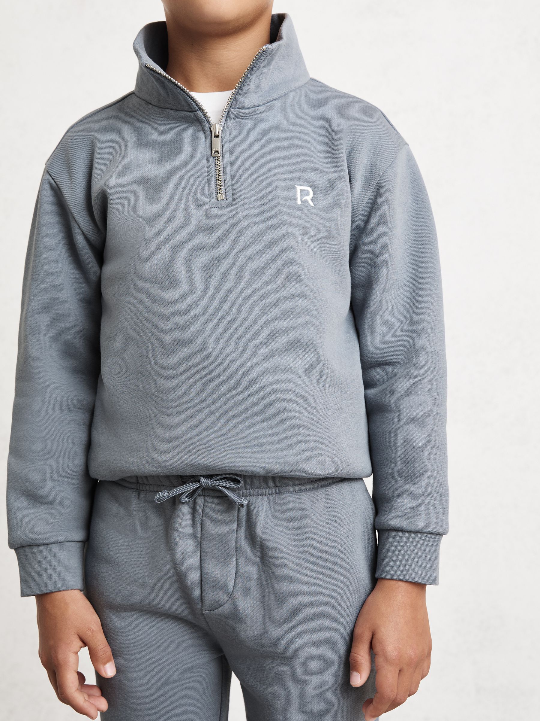 3-9 yrs Half-Zip Logo Tracksuit Set in Airforce Blue