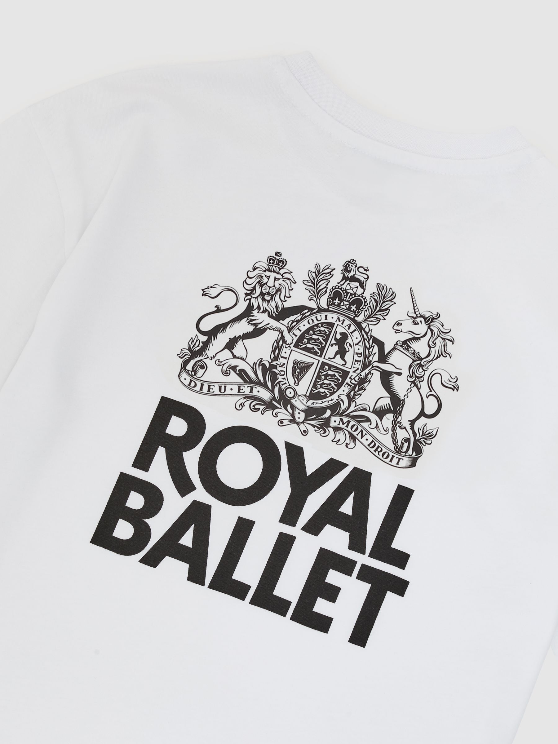 9-13 yrs Reiss | Royal Ballet Logo Unisex Fit T-Shirt in White